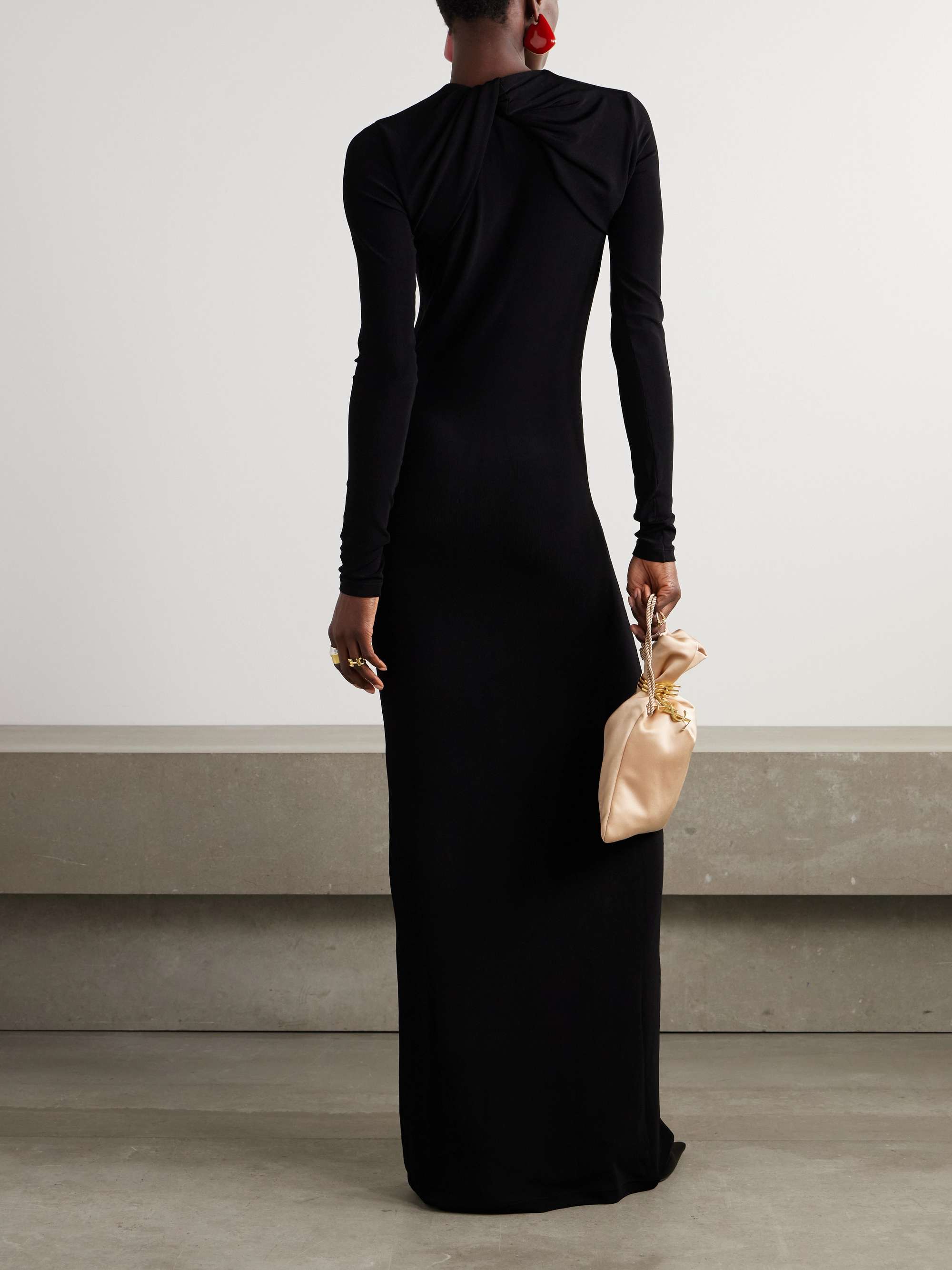 Twisted stretch-jersey maxi dress view