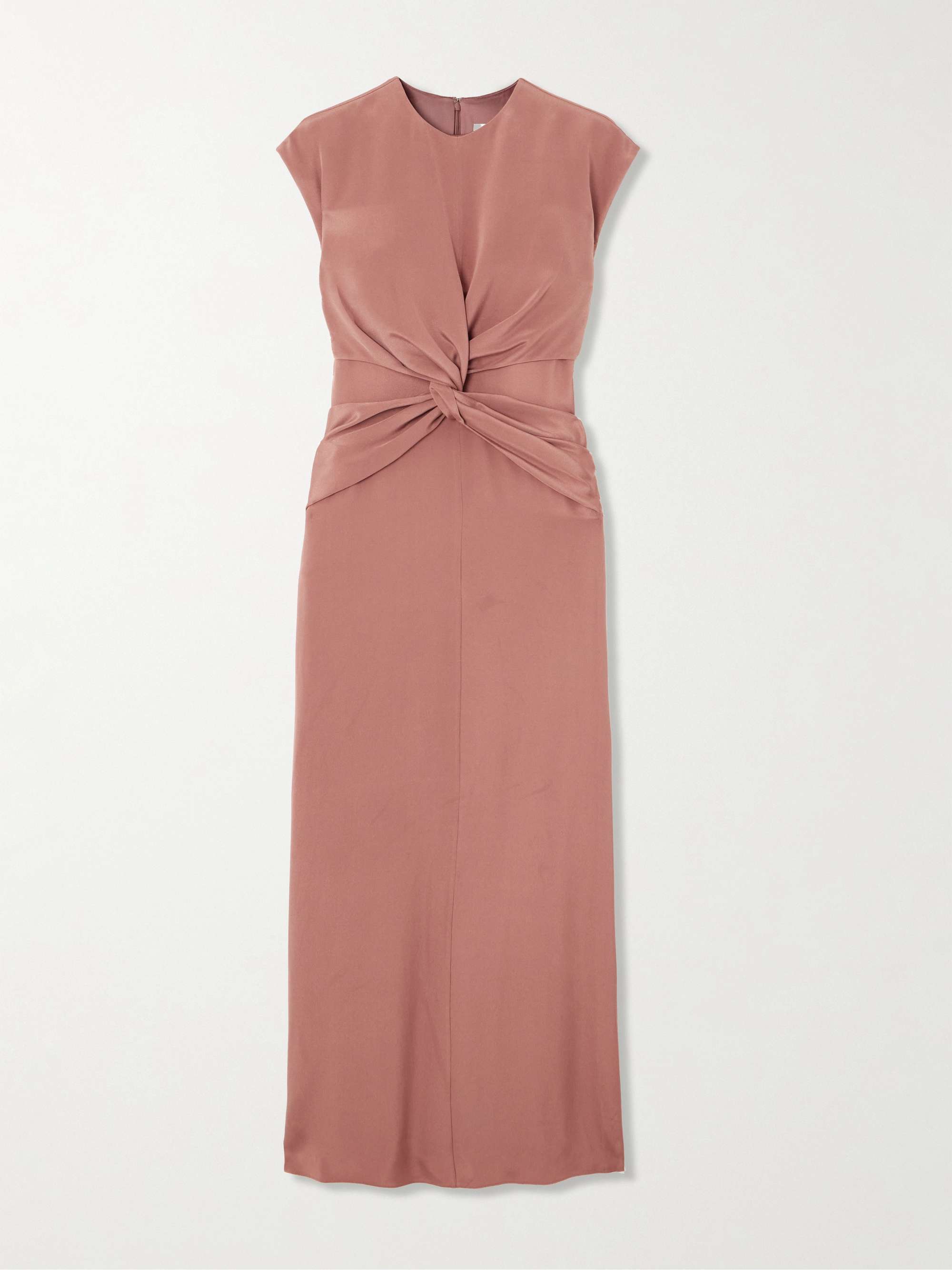 Jessa twist-front crepe midi dress view