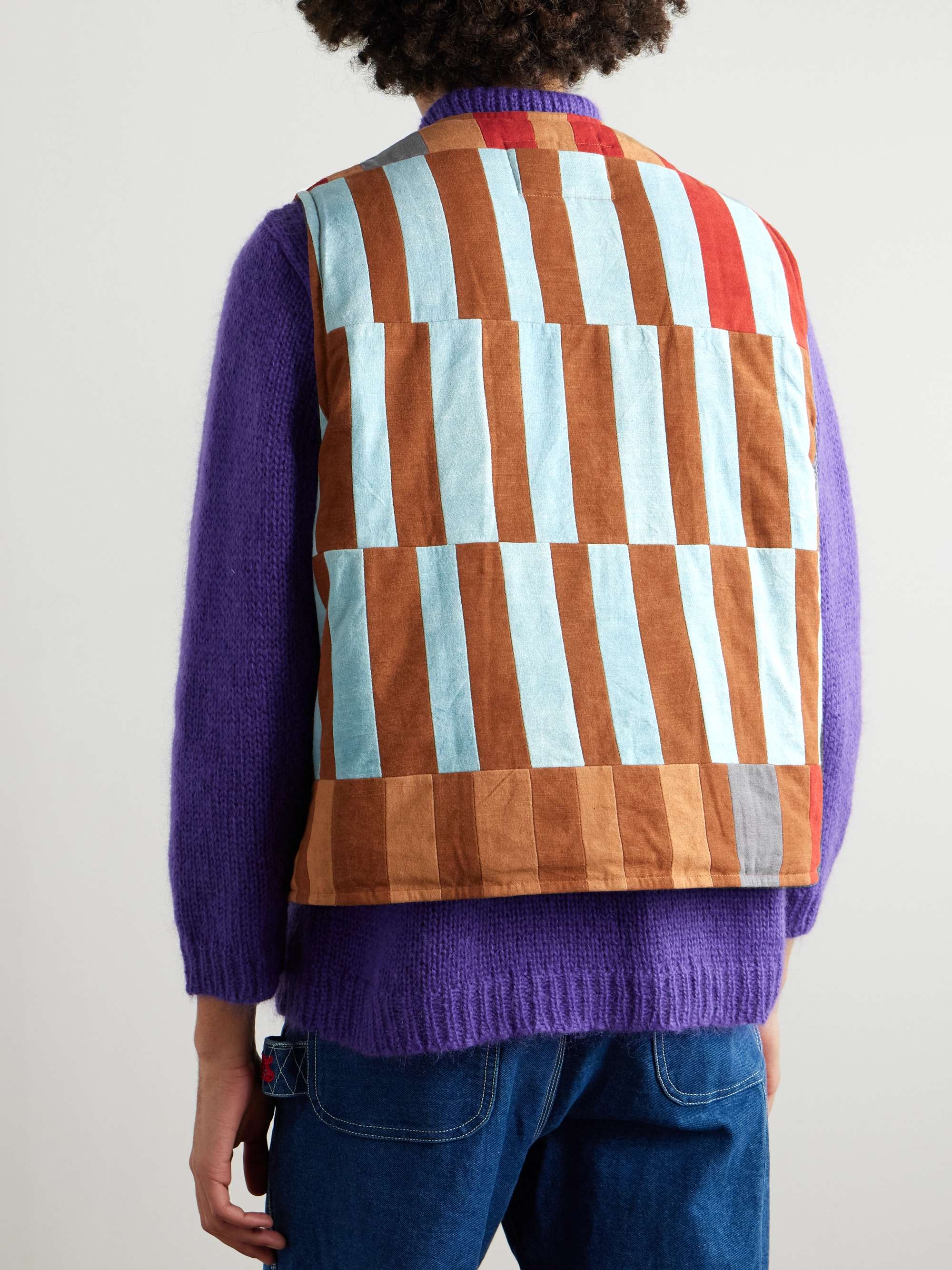 Saturn Checked Organic Cotton Gilet view