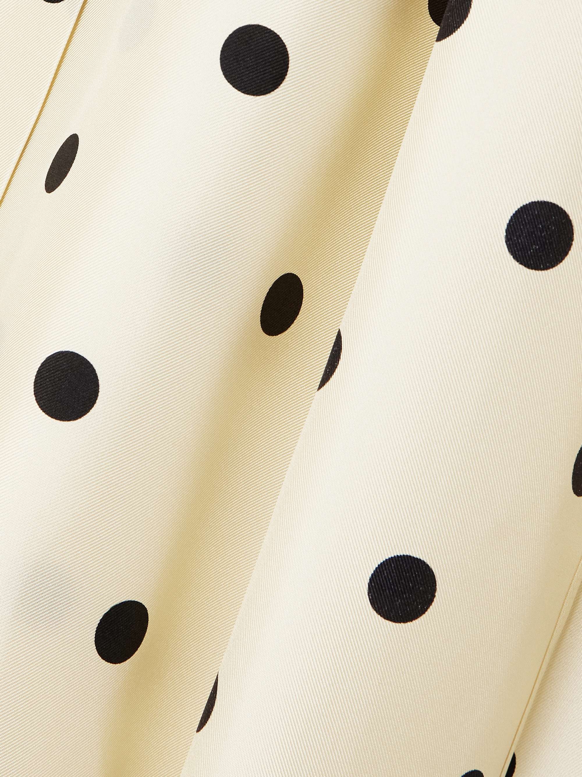 Pussy-bow polka-dot silk-twill blouse view