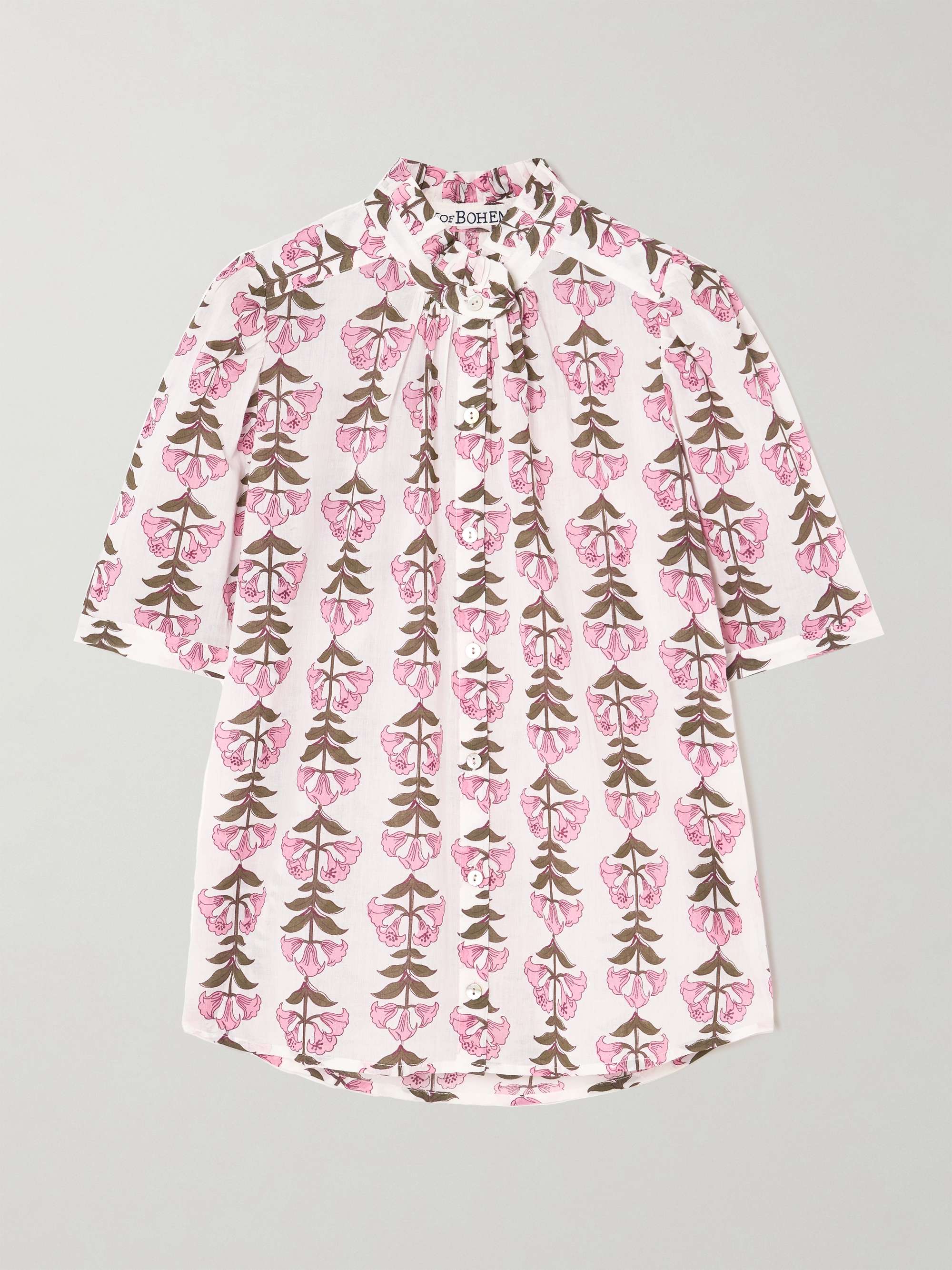 Winnie Trumpet Lily printed cotton-voile shirt view