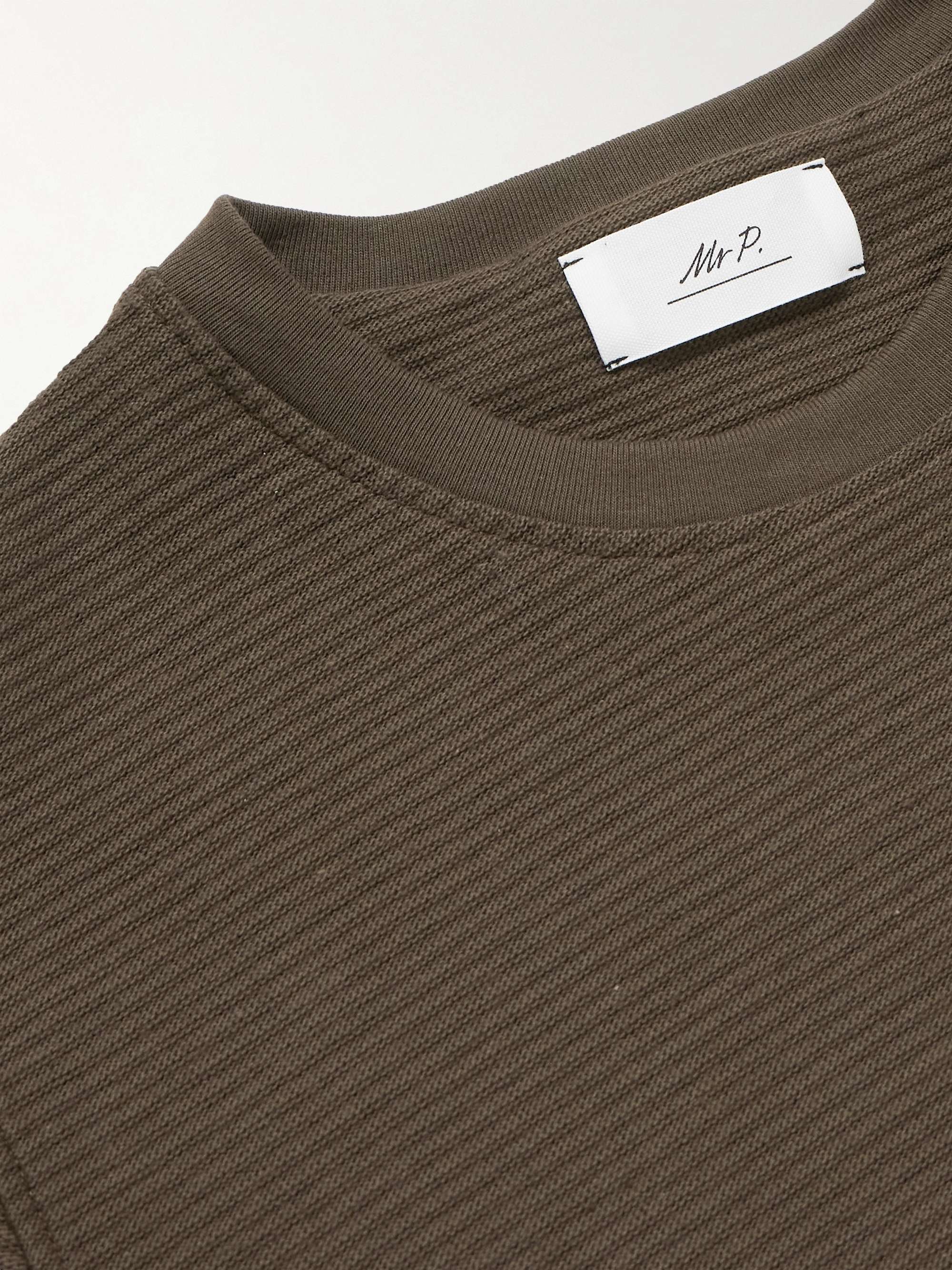 Ribbed Organic Cotton-Jersey T-Shirt view