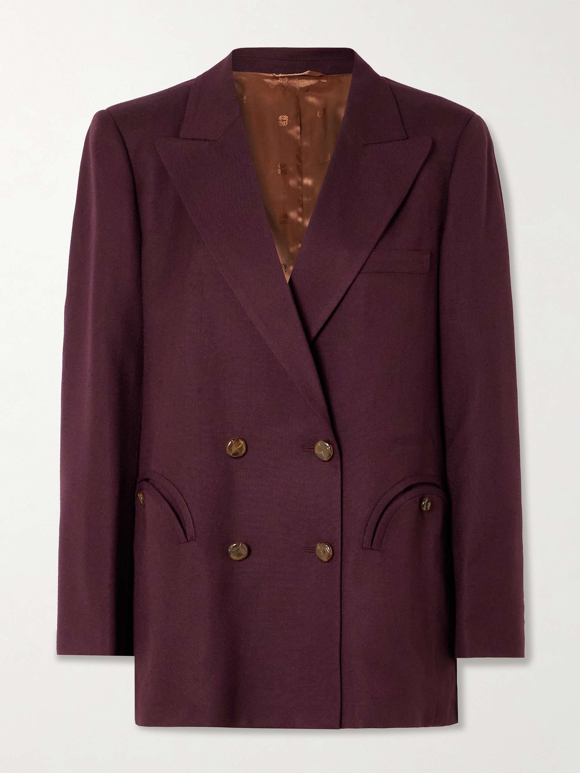 Misaka double-breasted woven blazer view