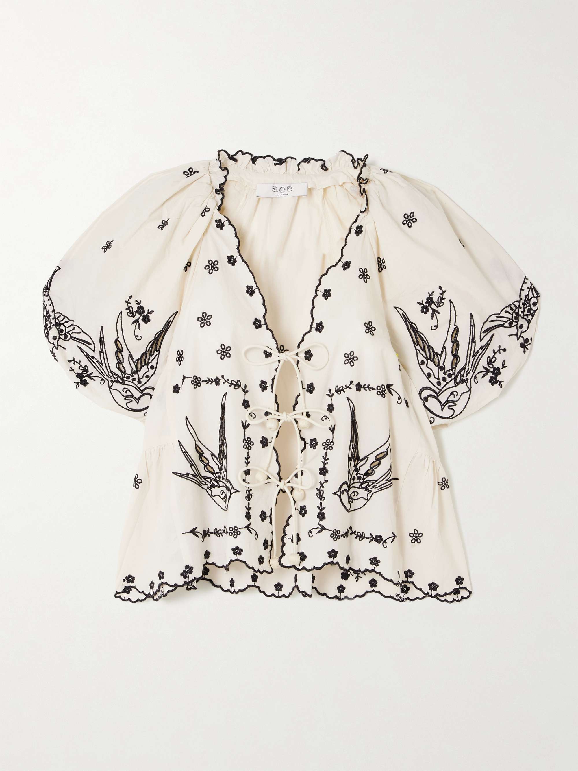 Kingsley embroidered cotton blouse view