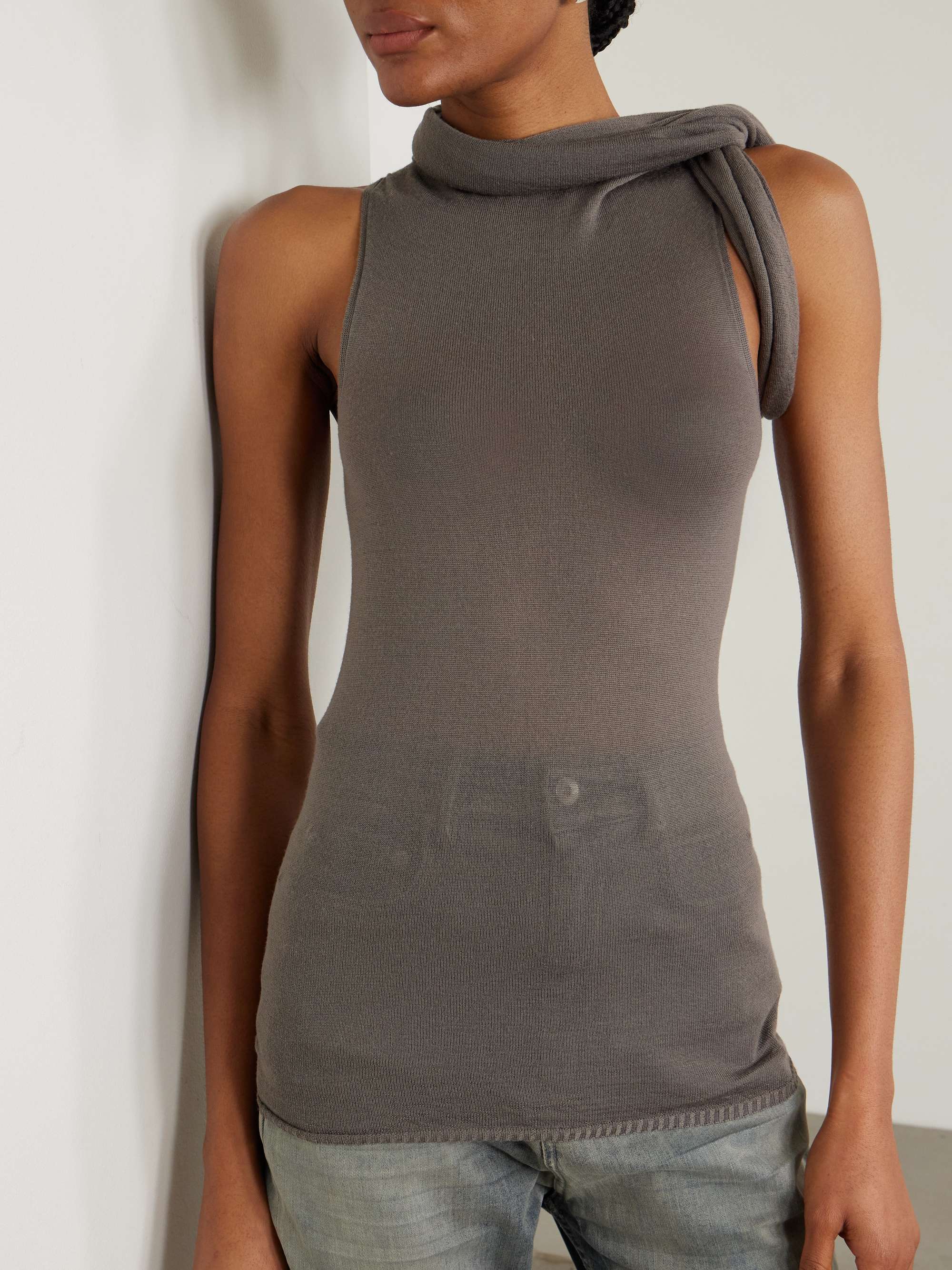Maglia asymmetric wool top view