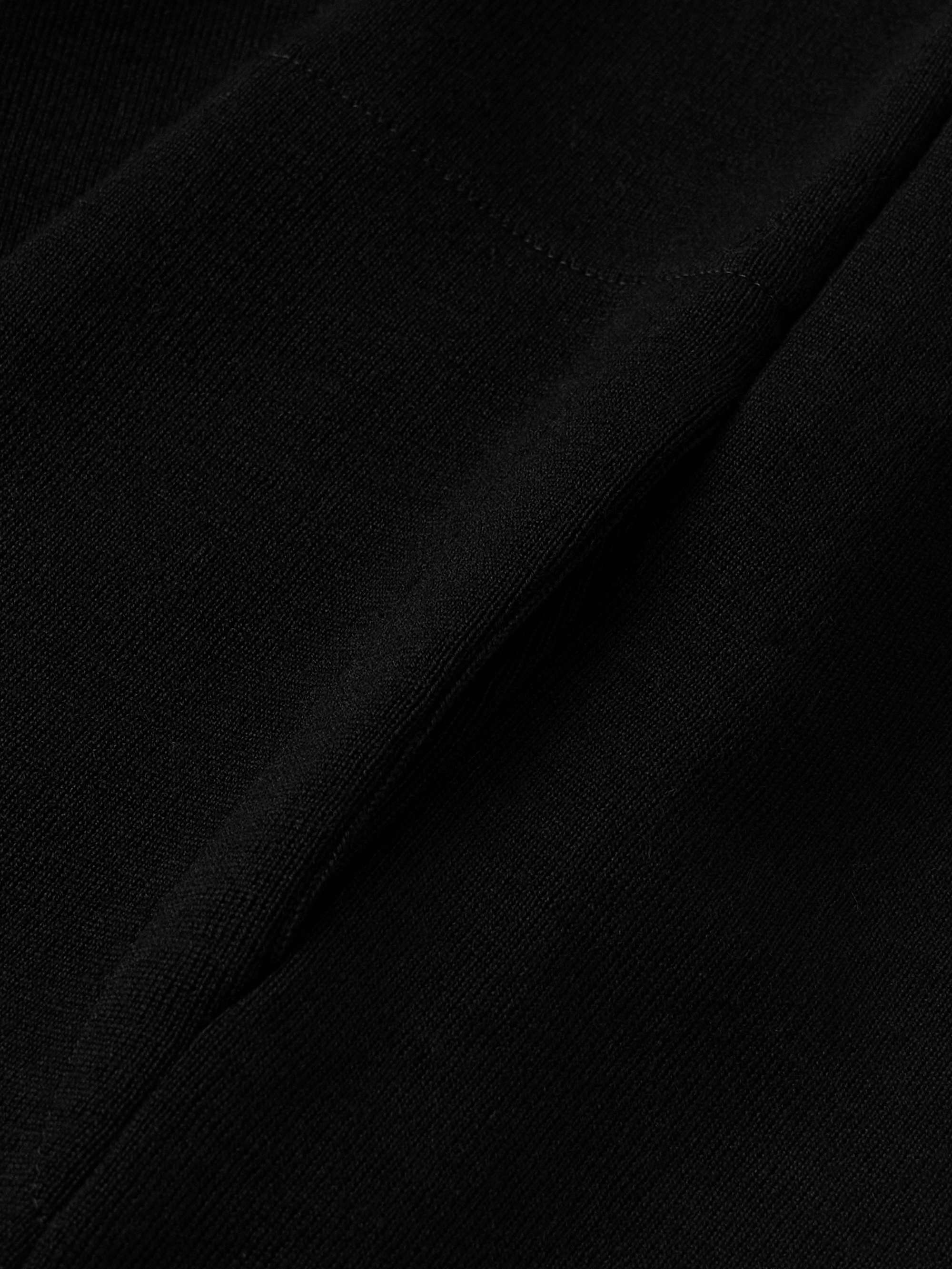Naval Virgin Wool Zip-Up Cardigan view