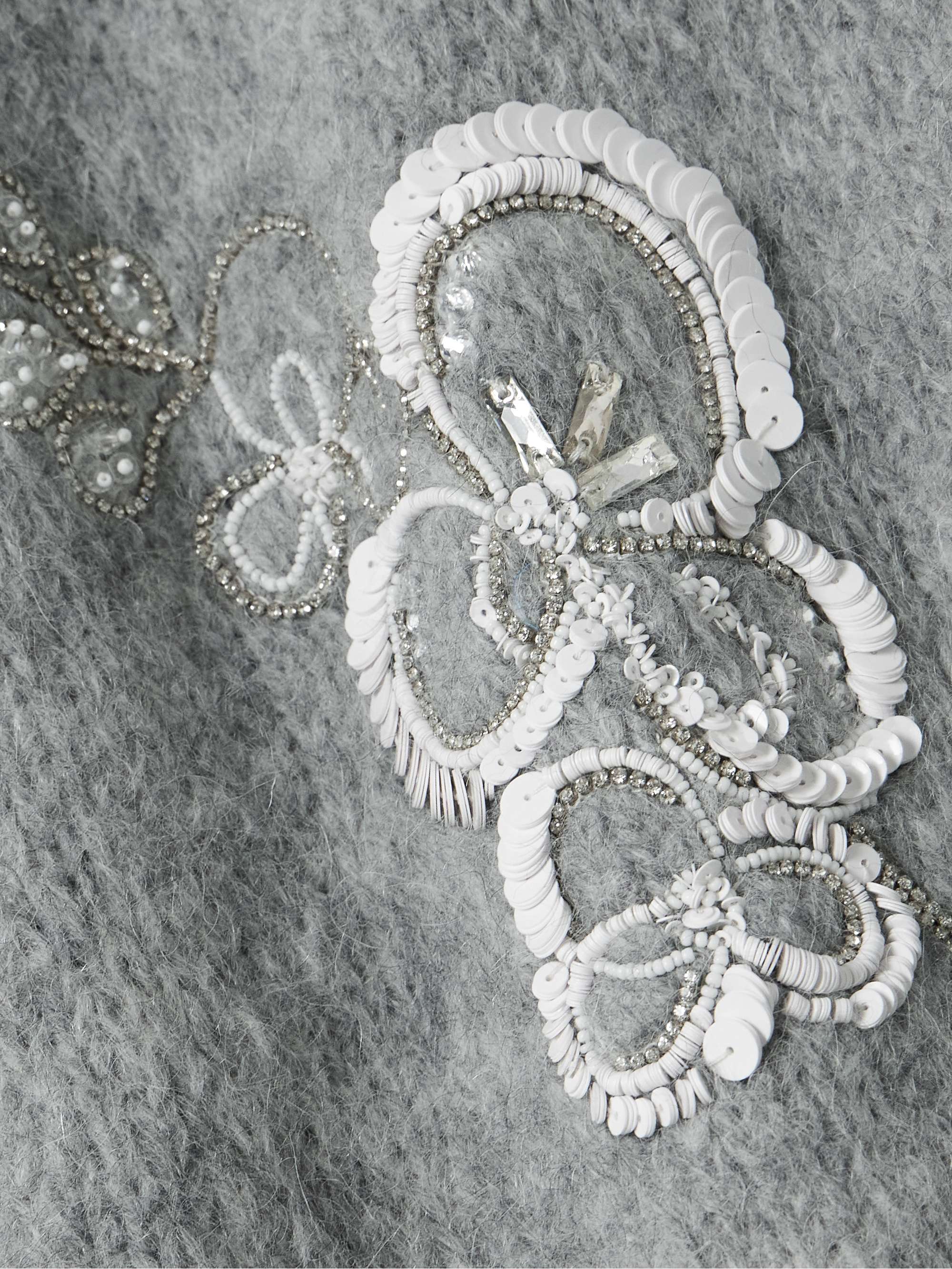 Orchidea crystal and sequin-embellished alpaca-blend sweater view
