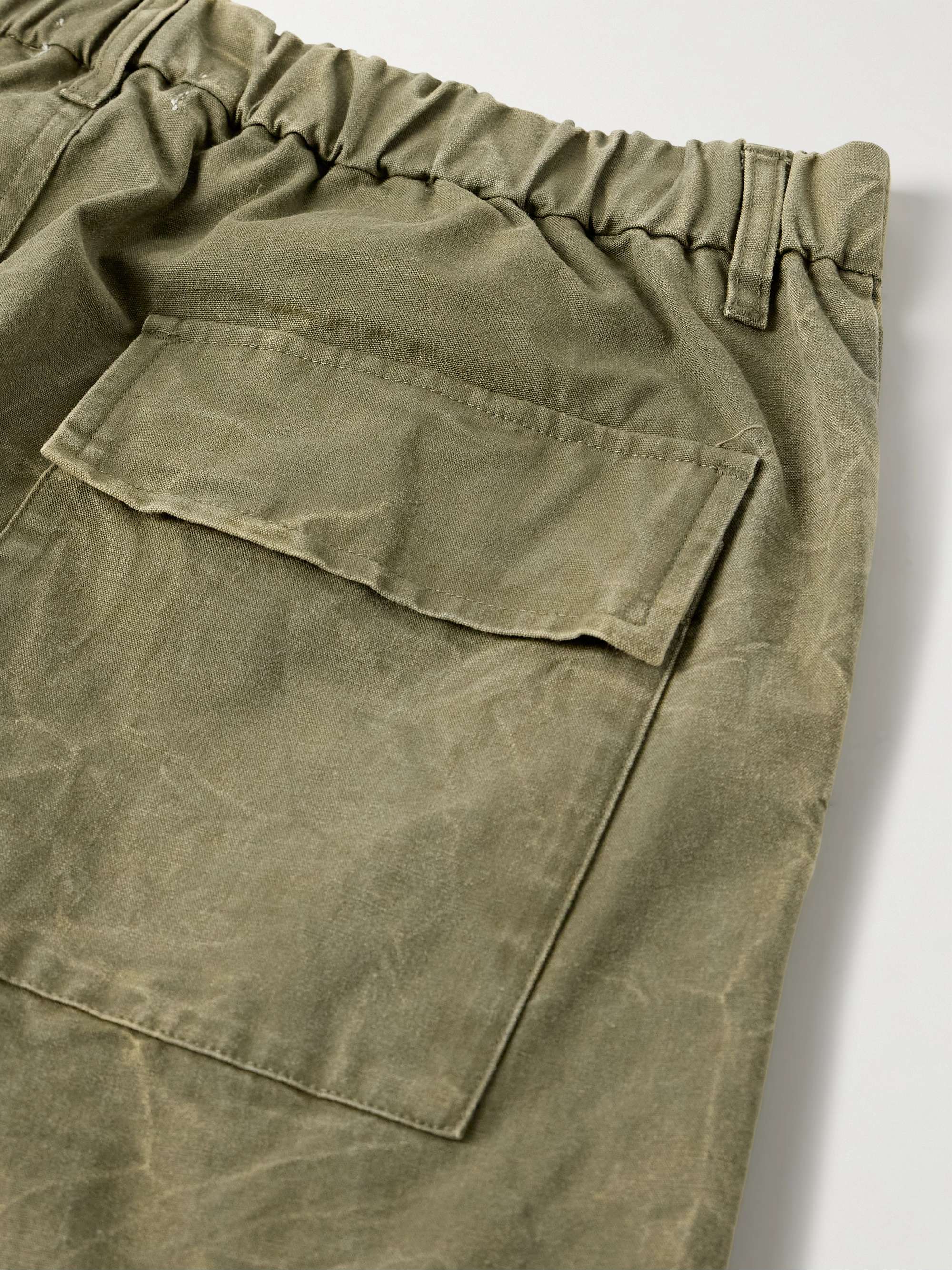 Corpus Straight-Leg Garment-Dyed Cotton-Canvas Cargo Trousers view