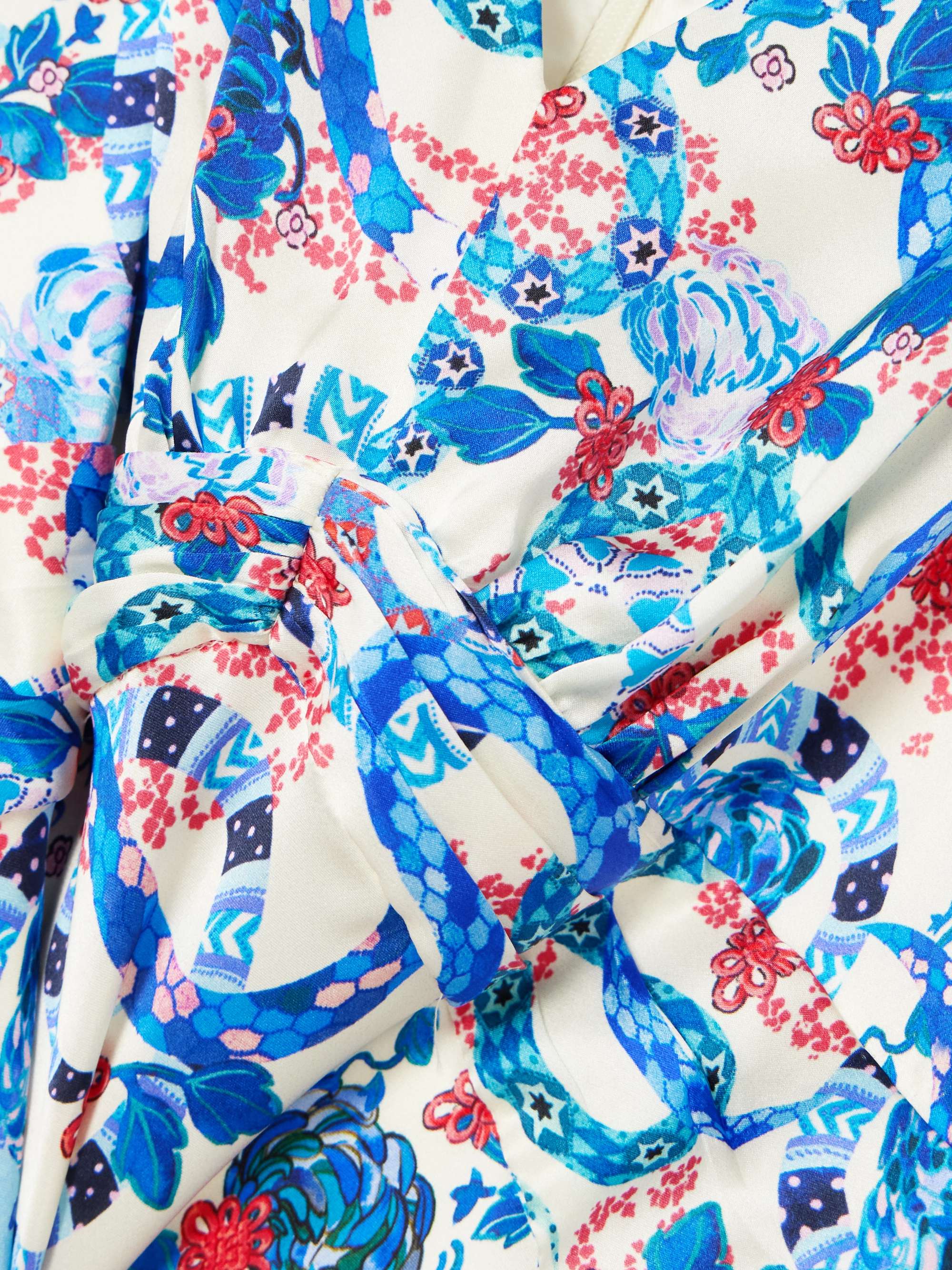 Wilhelmina printed silk-satin maxi dress view