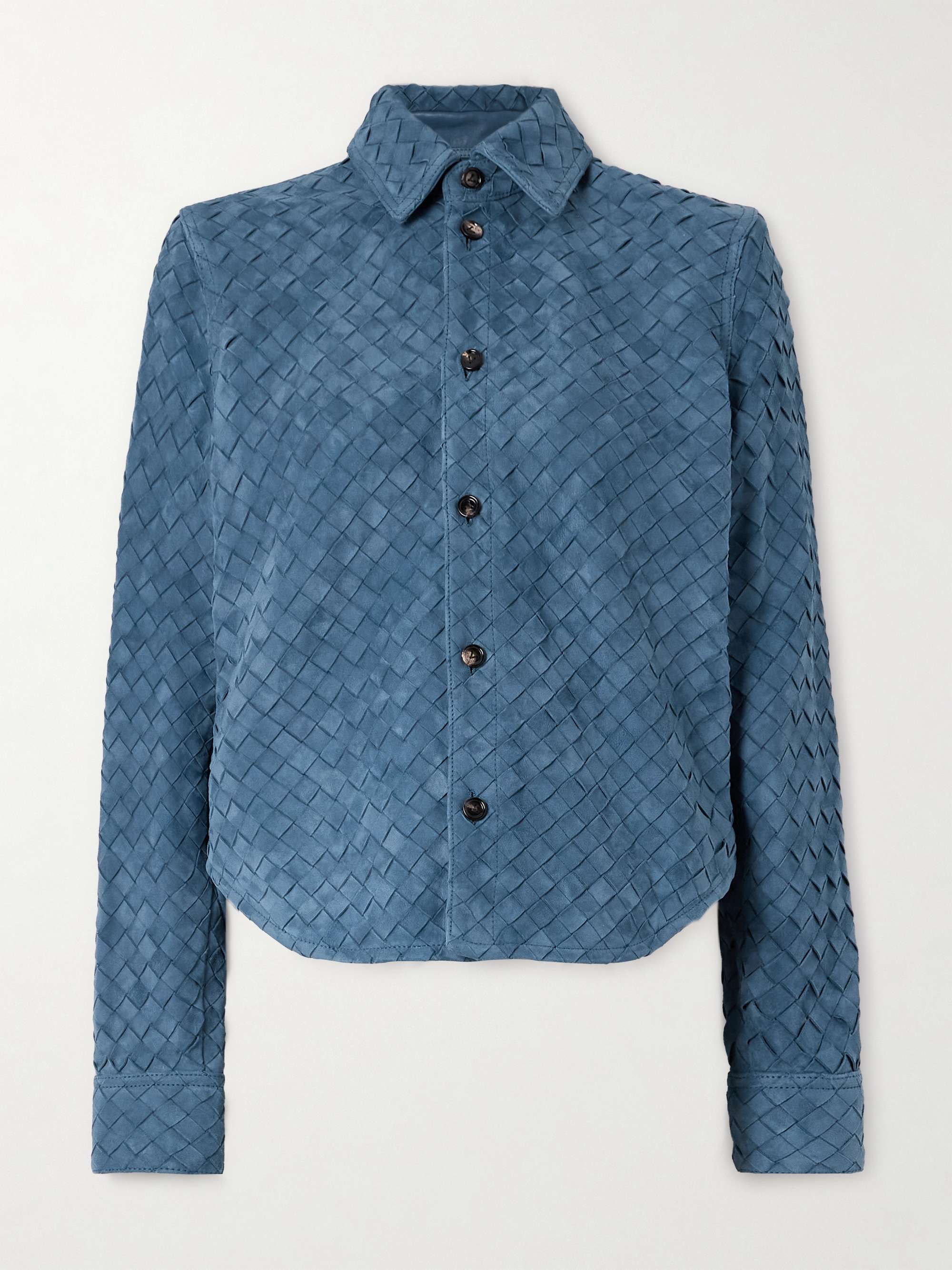 Intrecciato suede shirt view