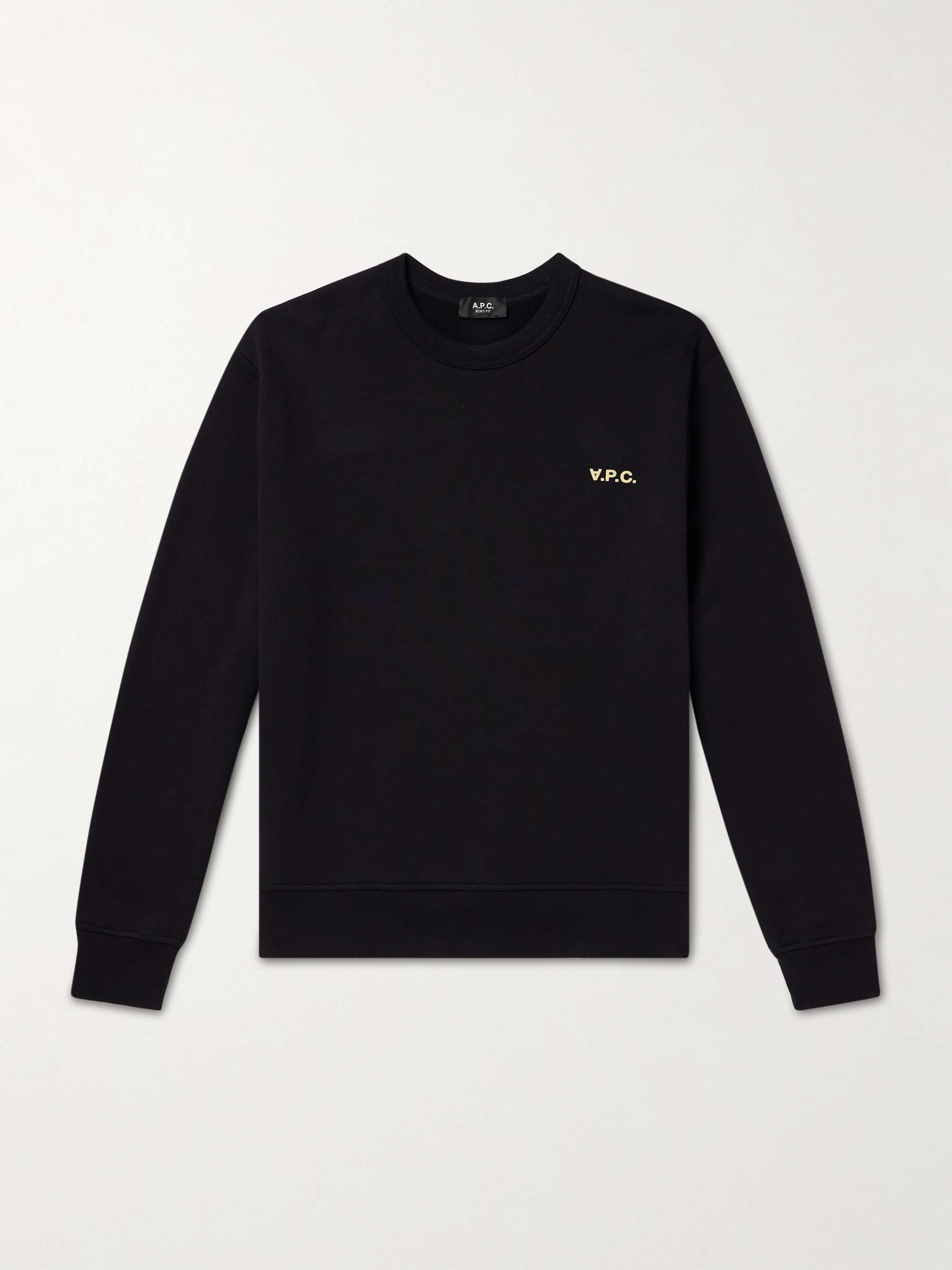 Logo-Flocked Organic Cotton-Jersey Sweatshirt view