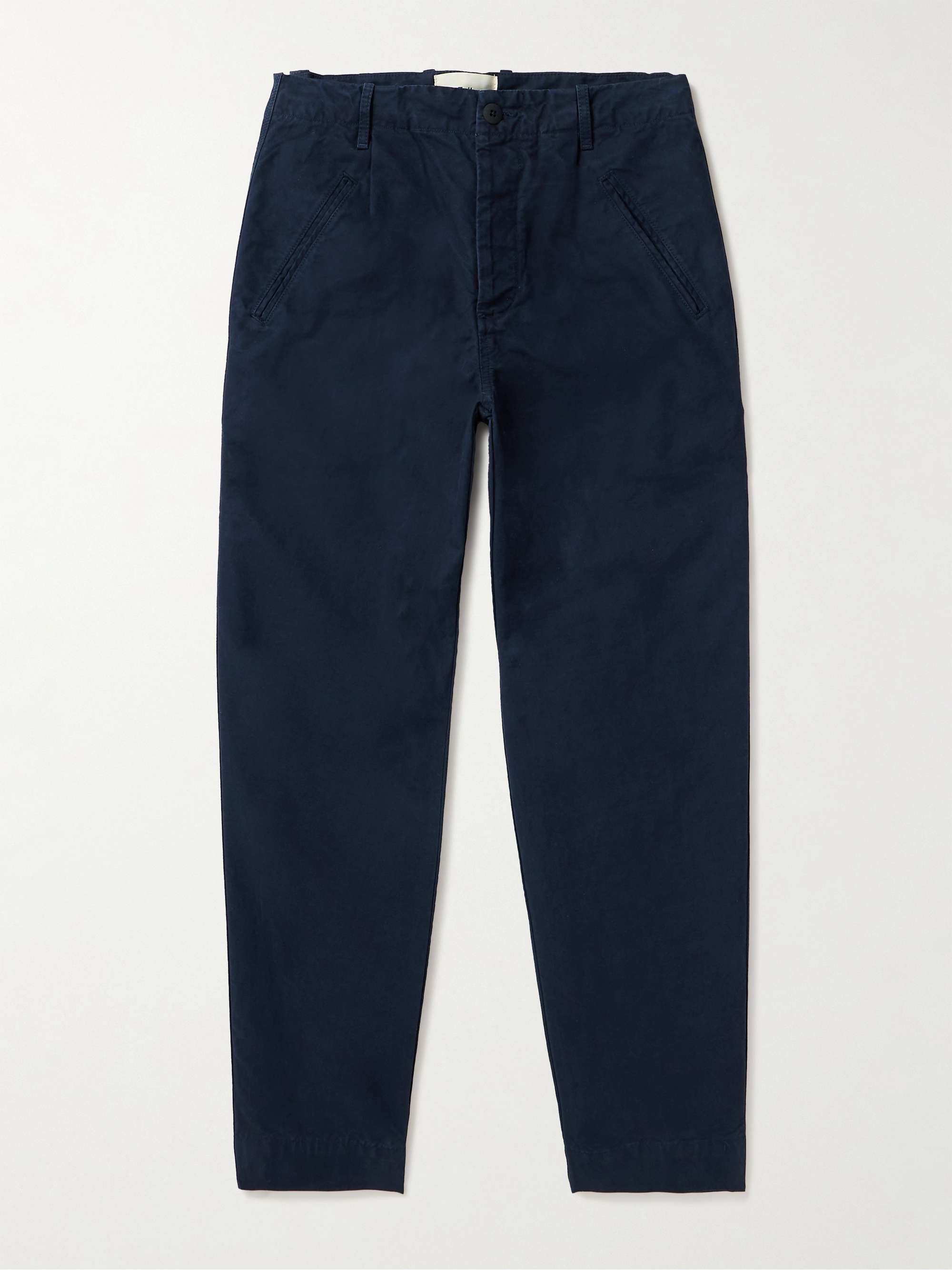 Assembly Straight-Leg Pleated Cotton-Twill Trousers view