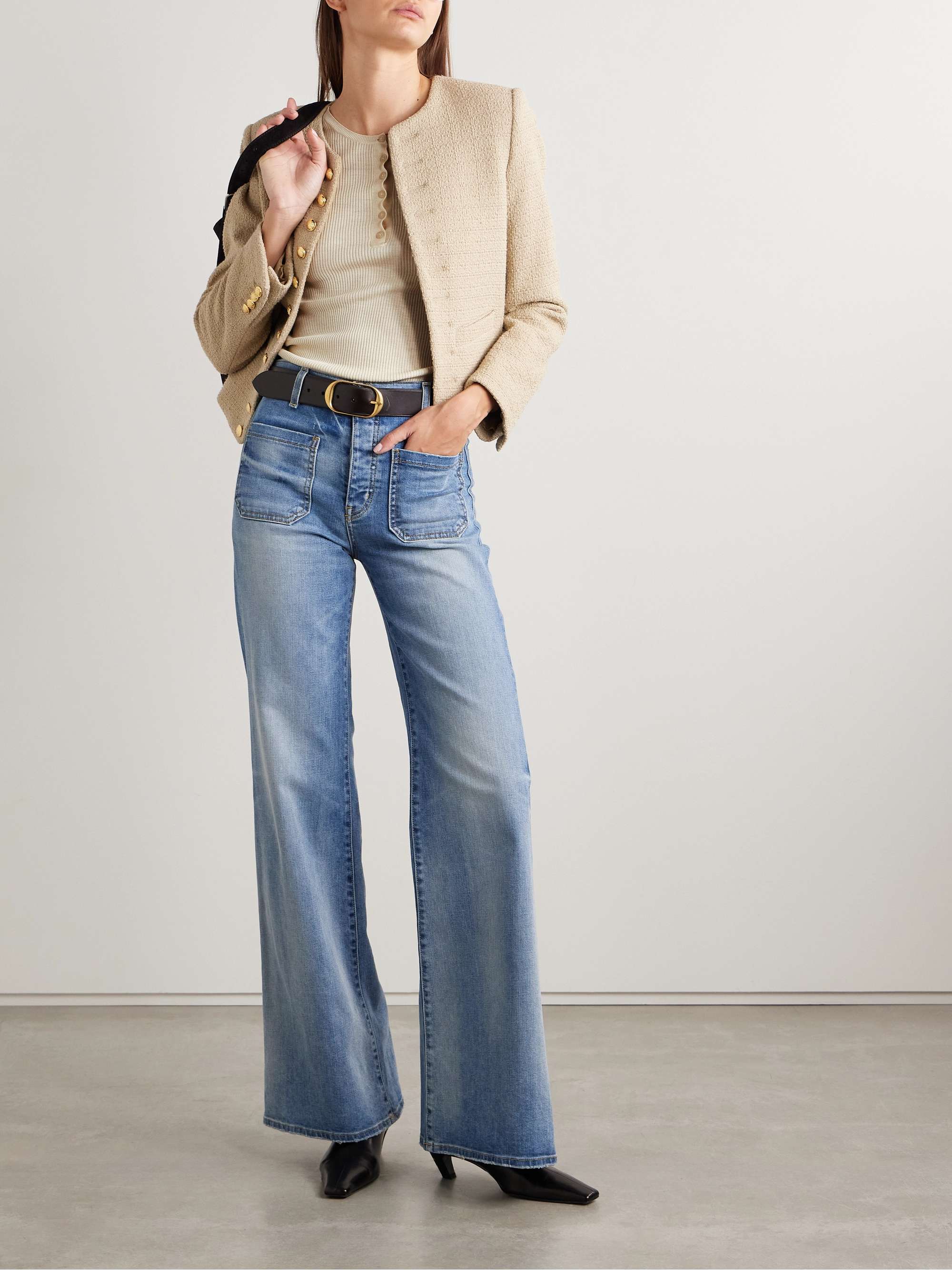 Francene ribbed silk Henley T-shirt view