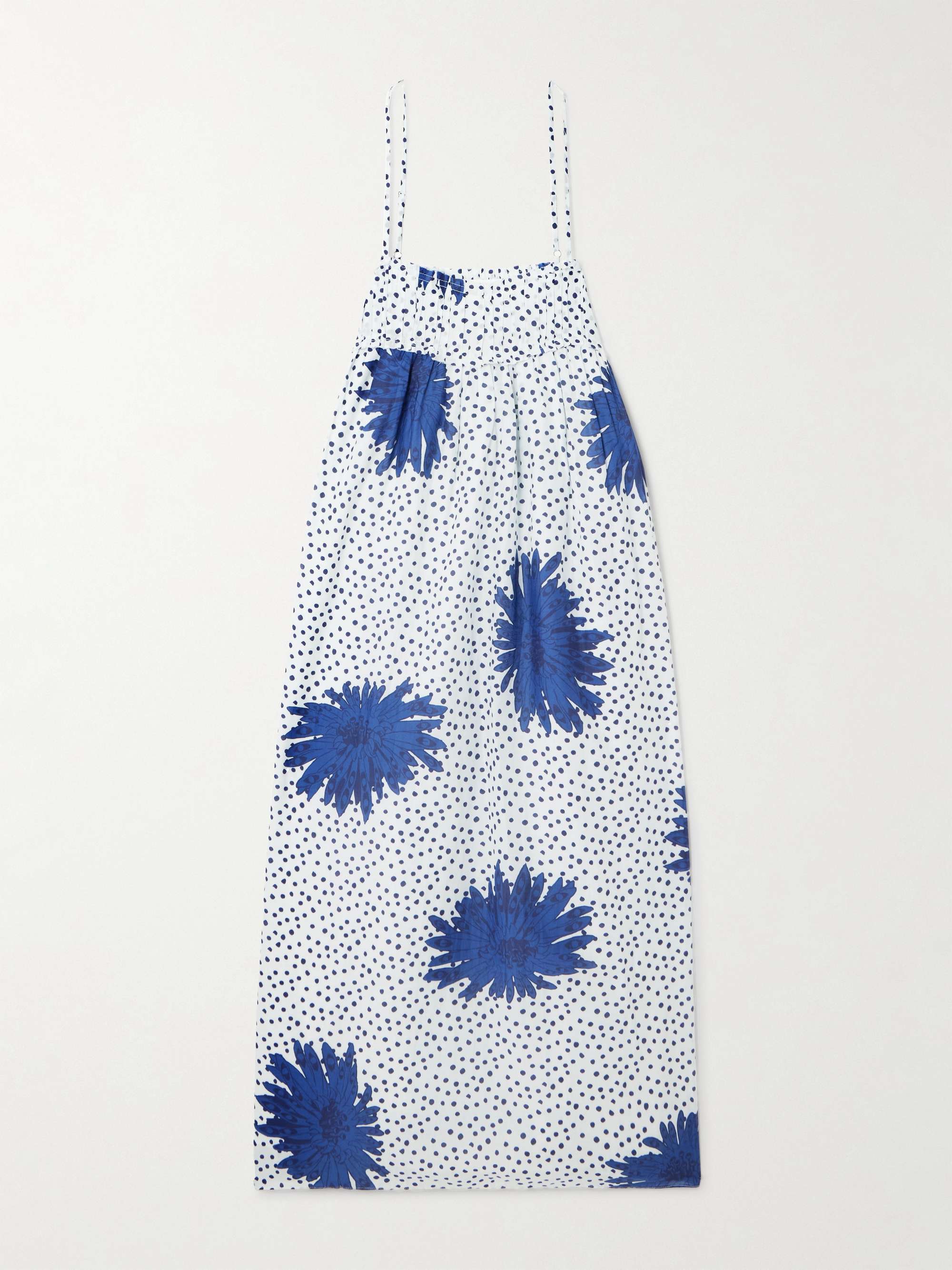 Eden printed cotton and silk-blend midi dress view