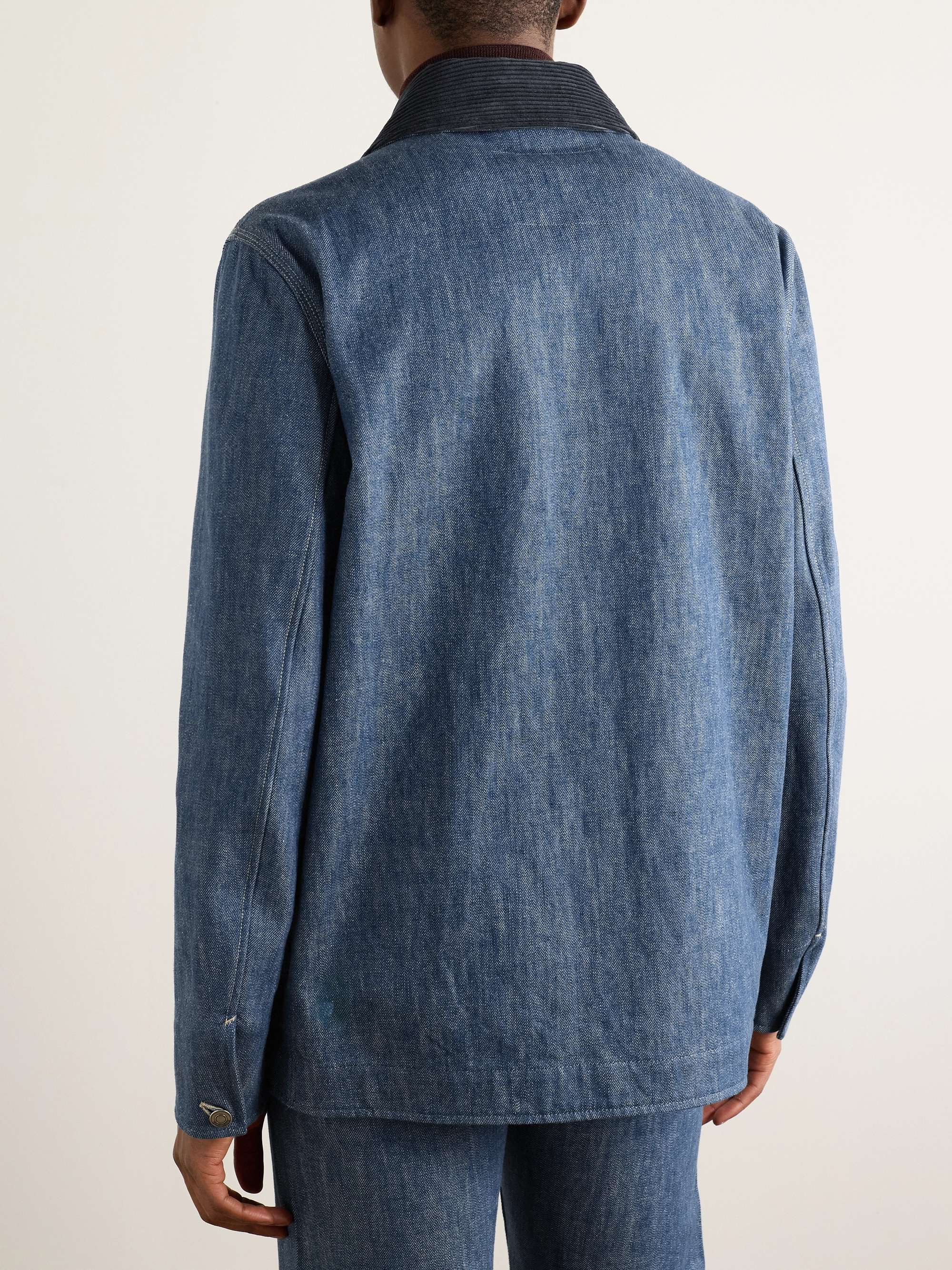 Conley Corduroy-Trimmed Austin Denim Jacket view