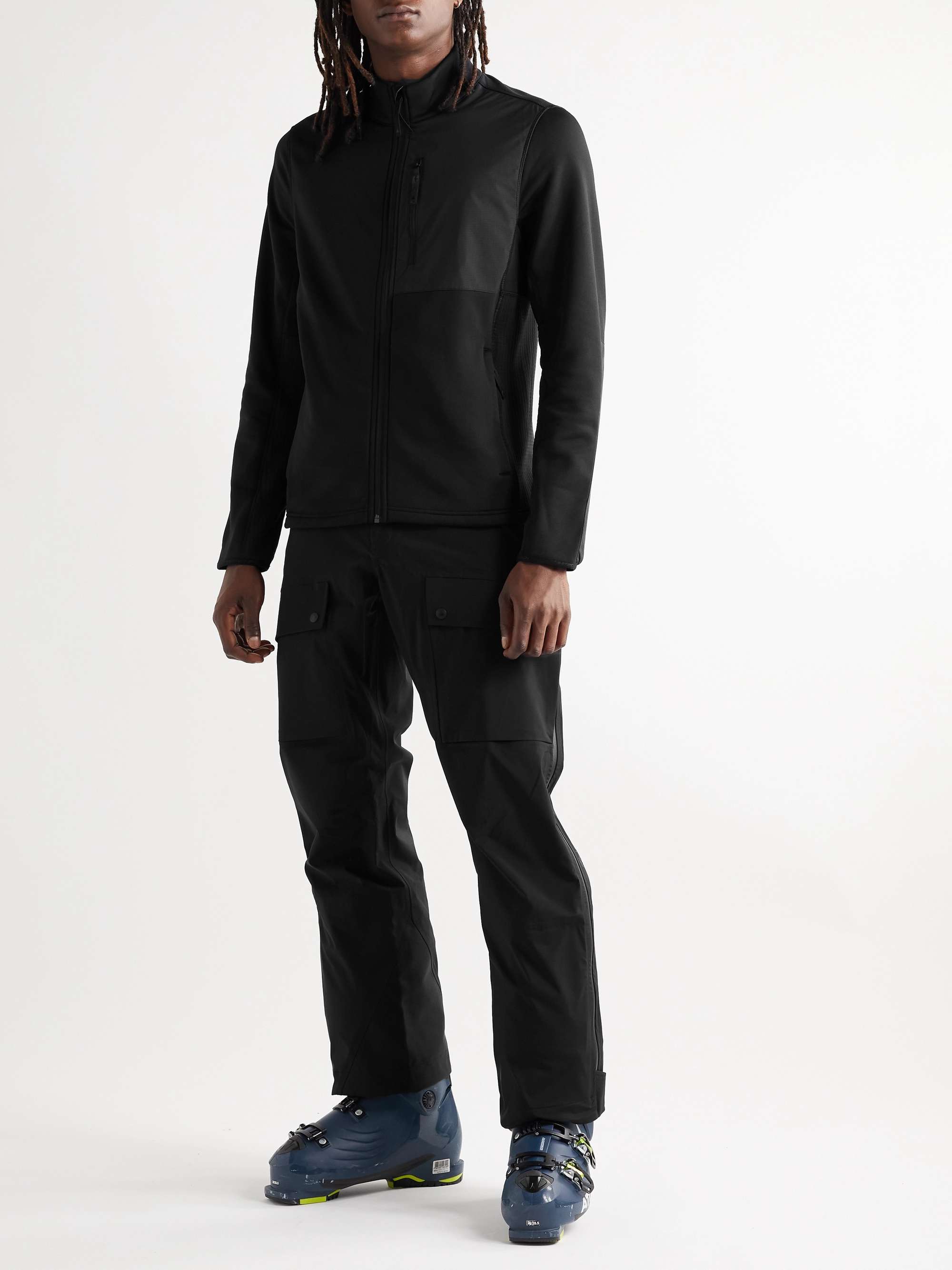 Slim-Fit Panelled Stretch-Jersey and Ripstop Zip-Up Ski Base Layer view