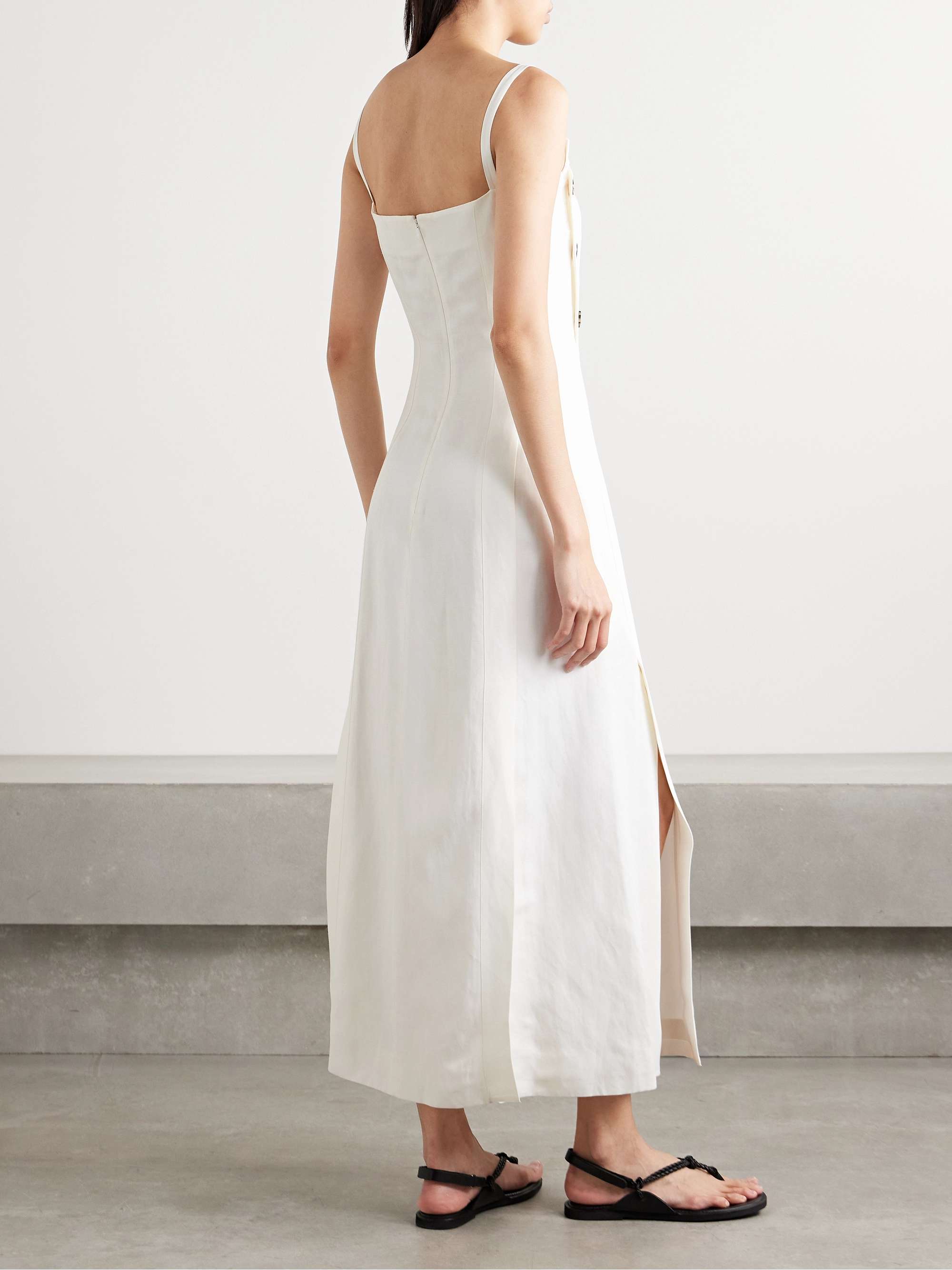 Candice double-breasted poplin maxi dress view
