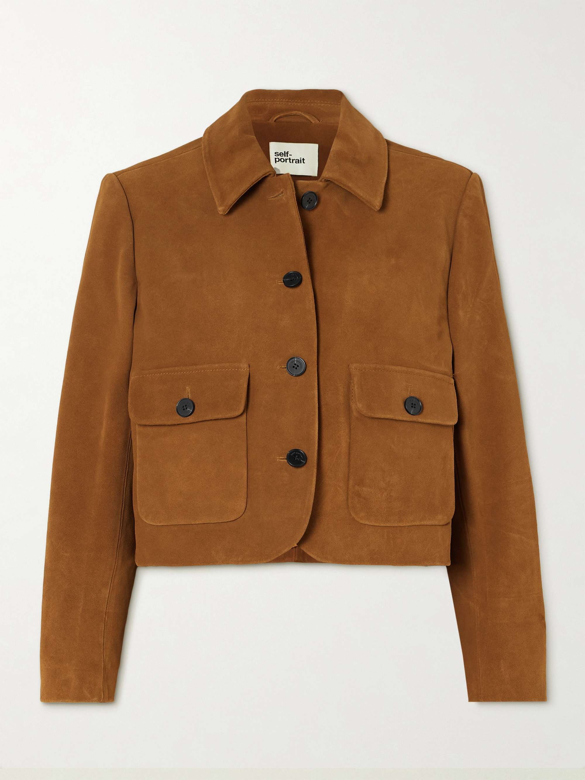 Cropped suede jacket view