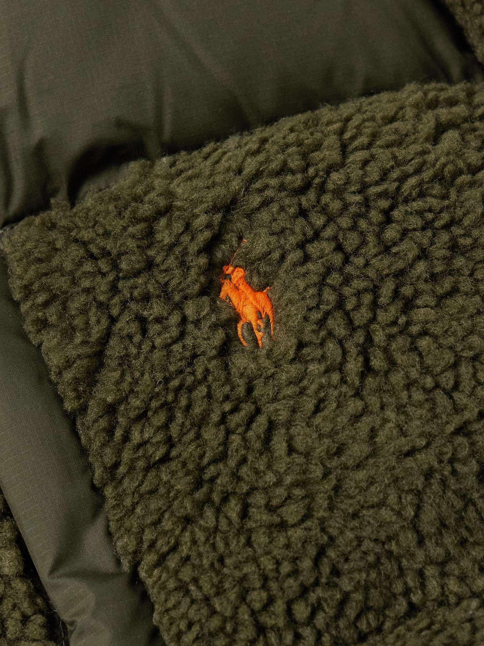 The Gorham Quilted Fleece and Recycled-Ripstop Hooded Down Jacket view