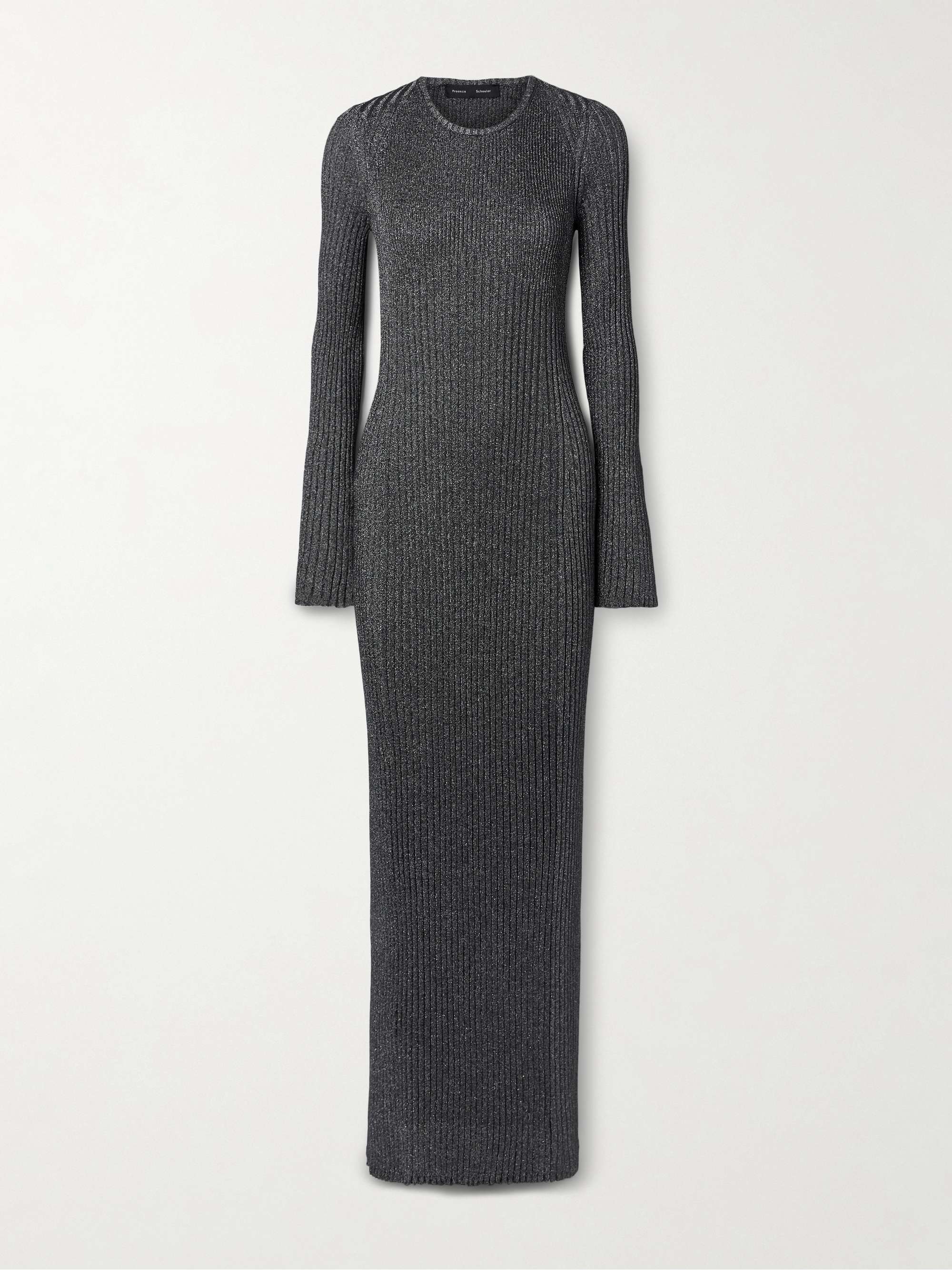 Joni metallic ribbed-knit maxi dress view