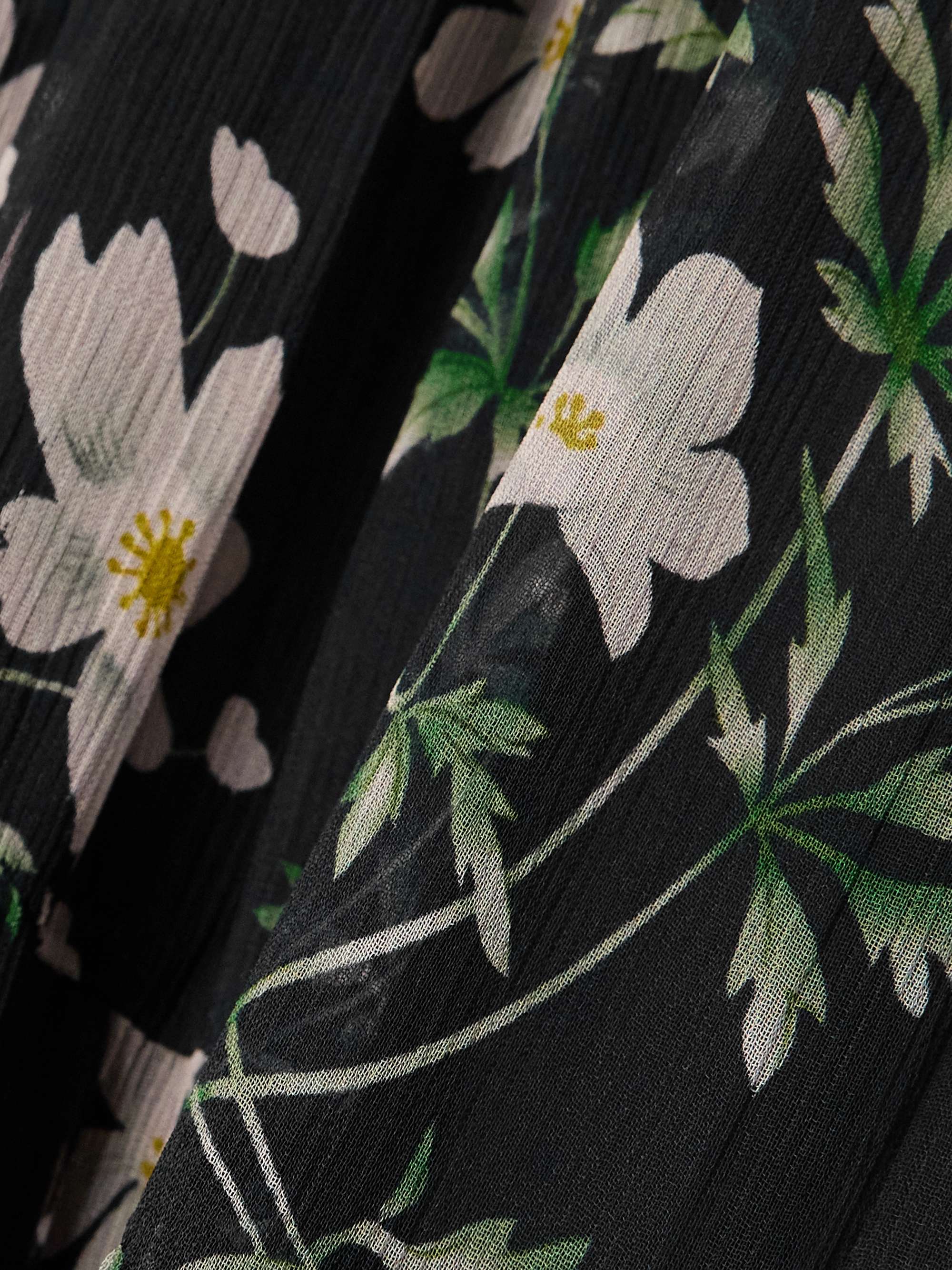 Elizabeth tiered lace-trimmed floral-print crepon midi dress view