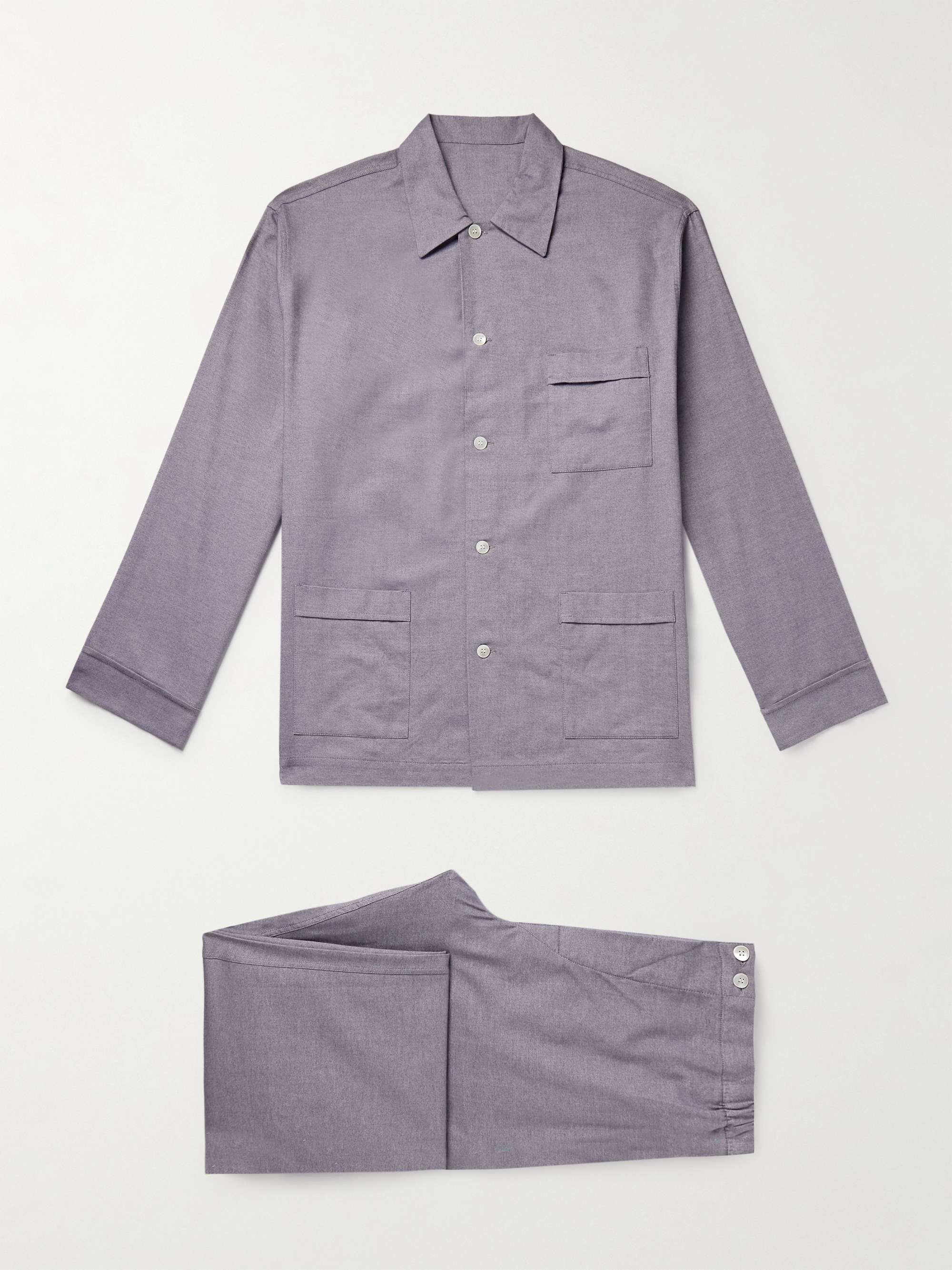 Brushed-Cotton Oxford Pyjama Set view