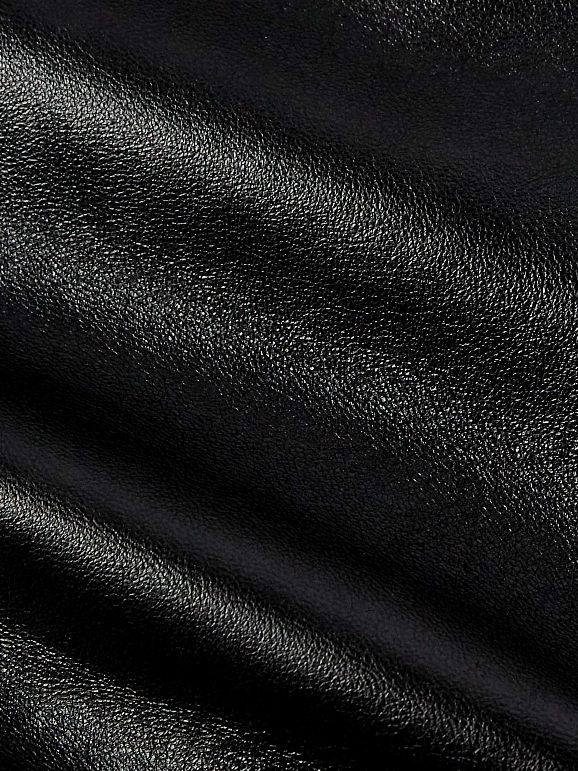Slim-Fit Leather Blouson Jacket view