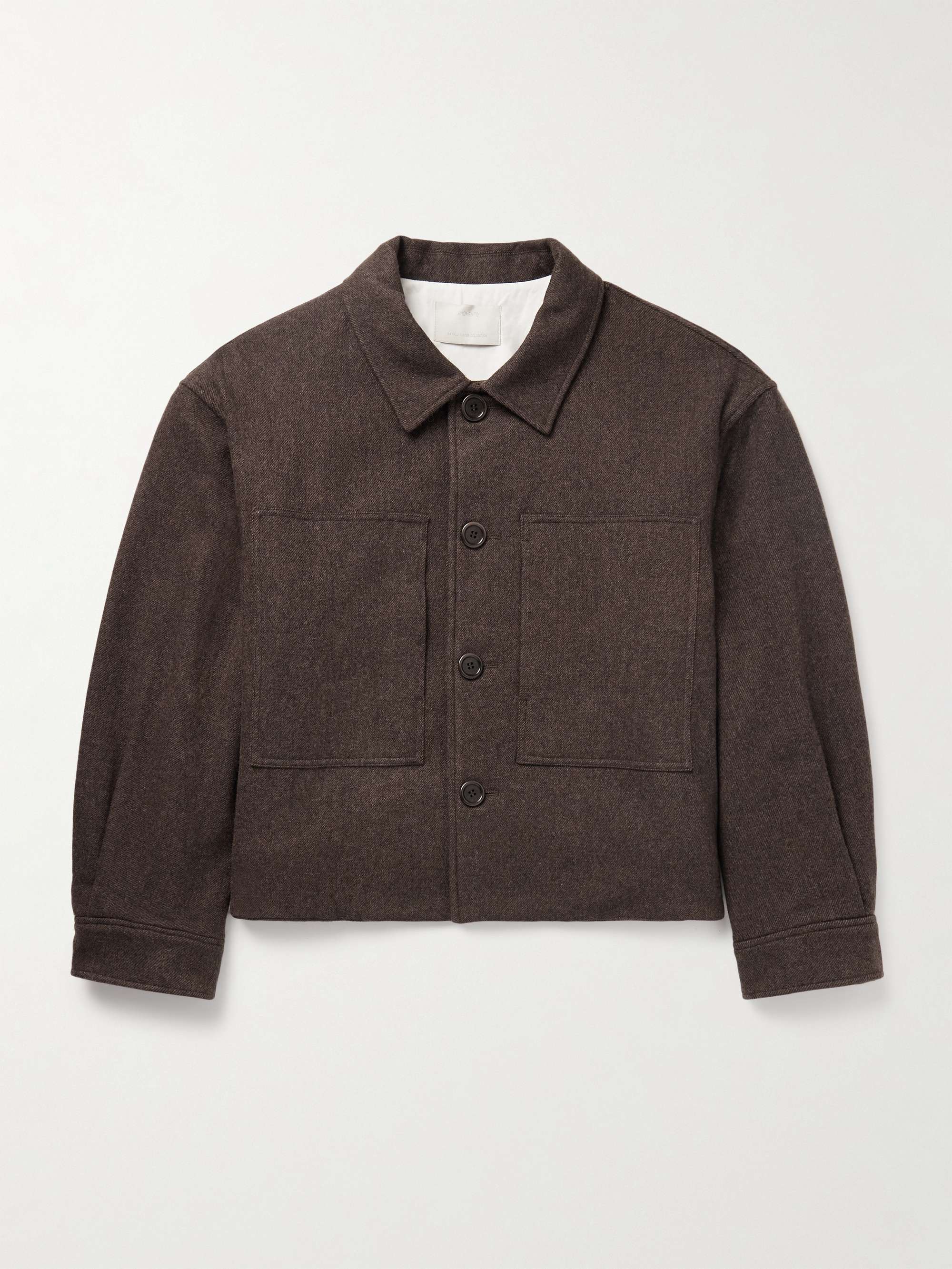 Padded Wool-Blend Twill Jacket view