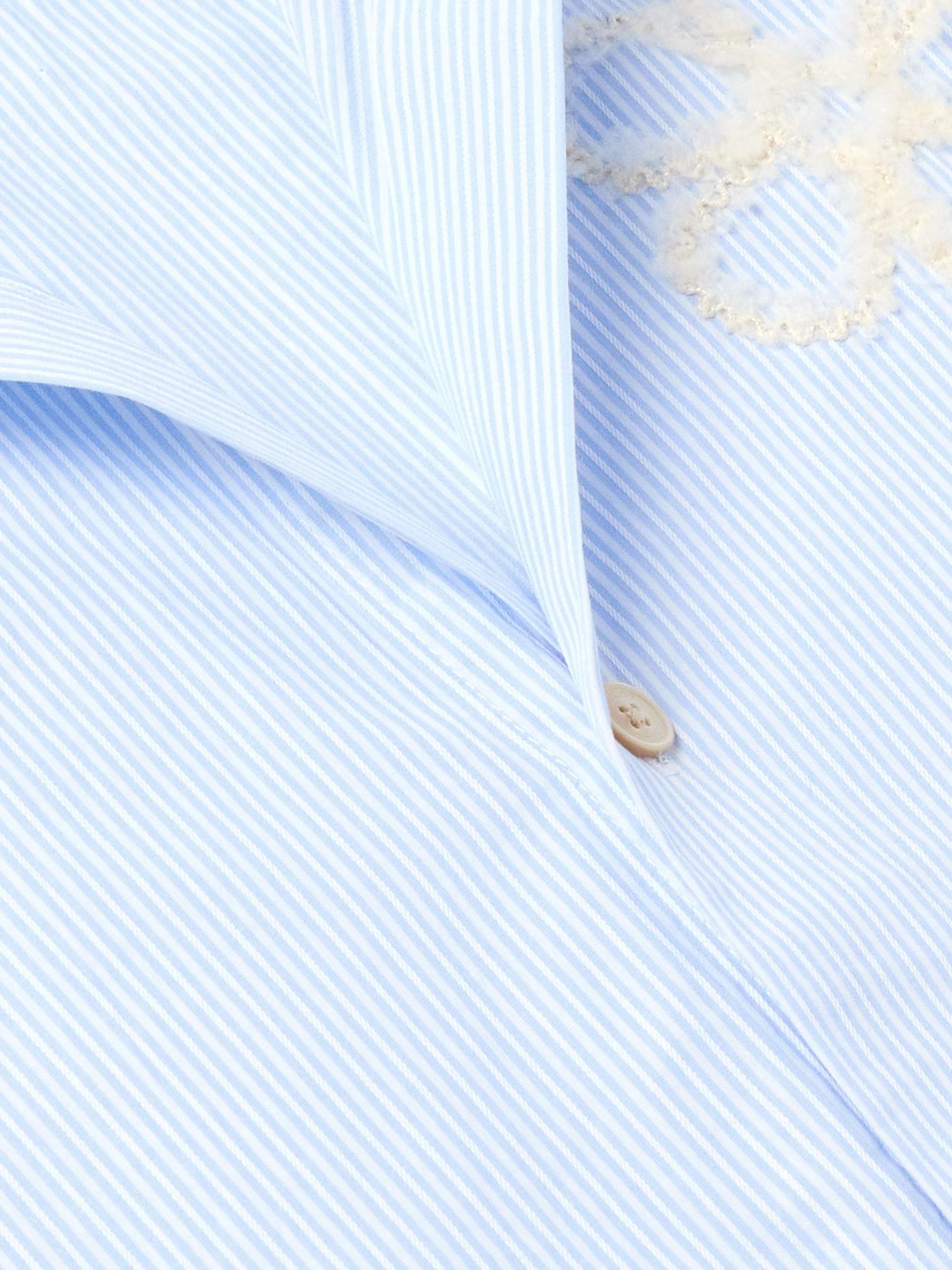 Freddy 5973 Embroidered Striped Cotton-Poplin Shirt view