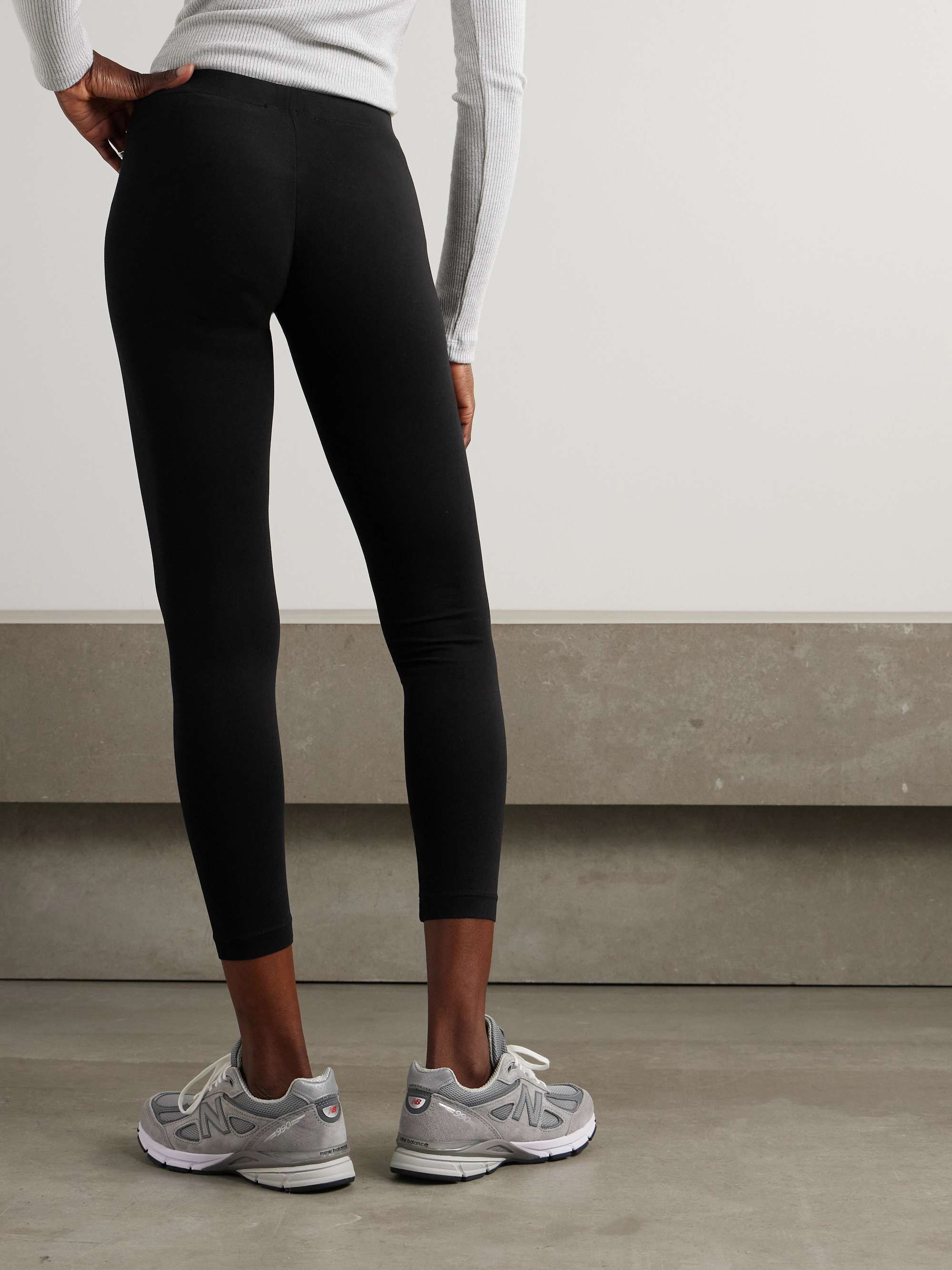 Stretch-Pima cotton jersey leggings view