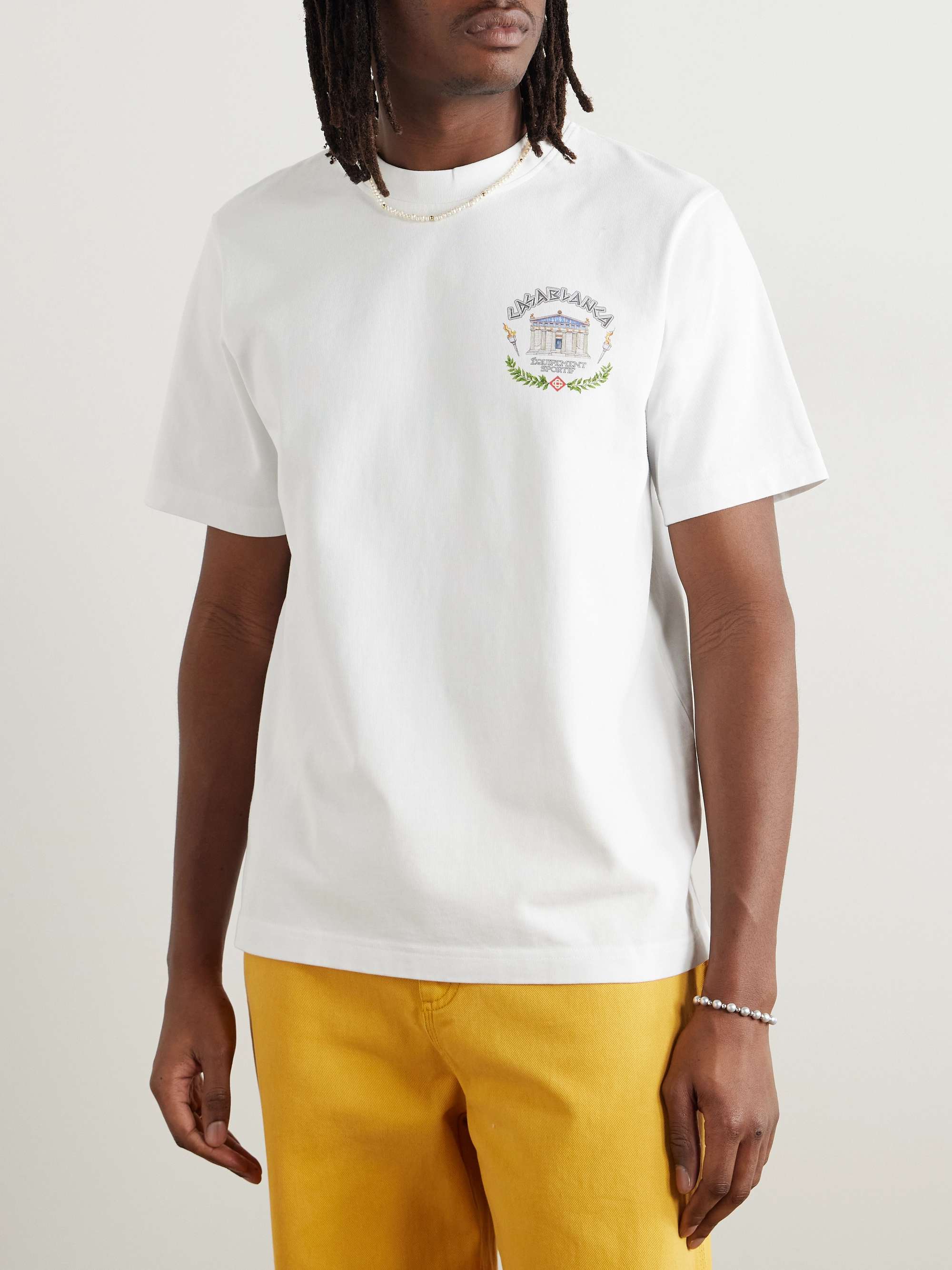 Le Temple Du Sport Printed Organic Cotton-Jersey T-Shirt view