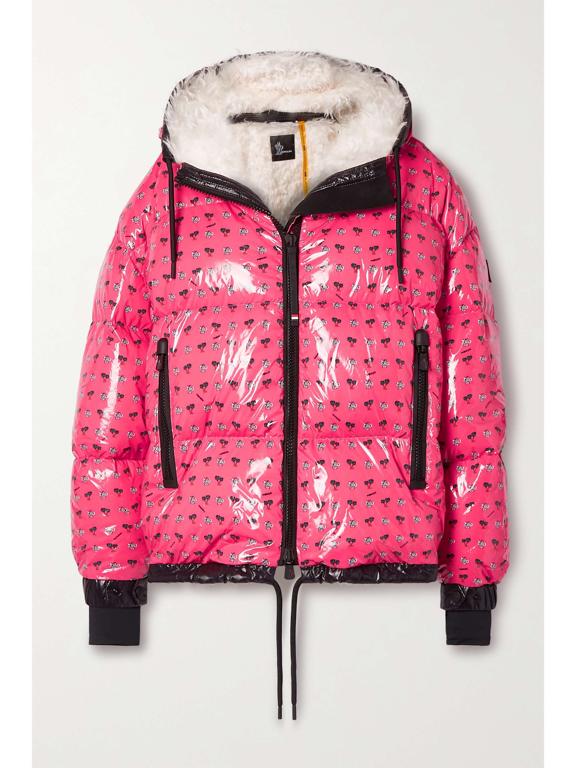Echelle hooded printed quilted shell down jacket view