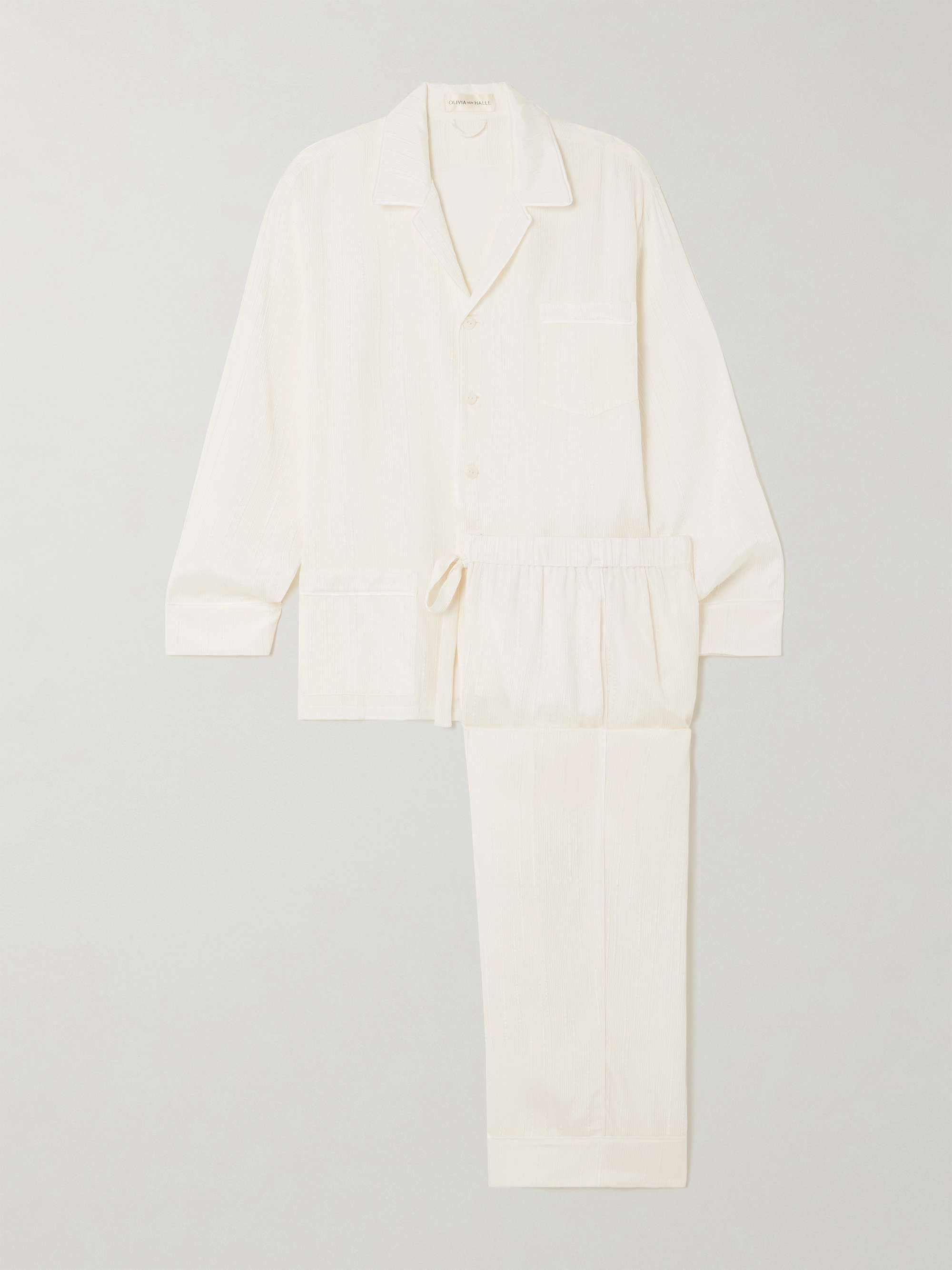 Yves ribbed silk pajama set view