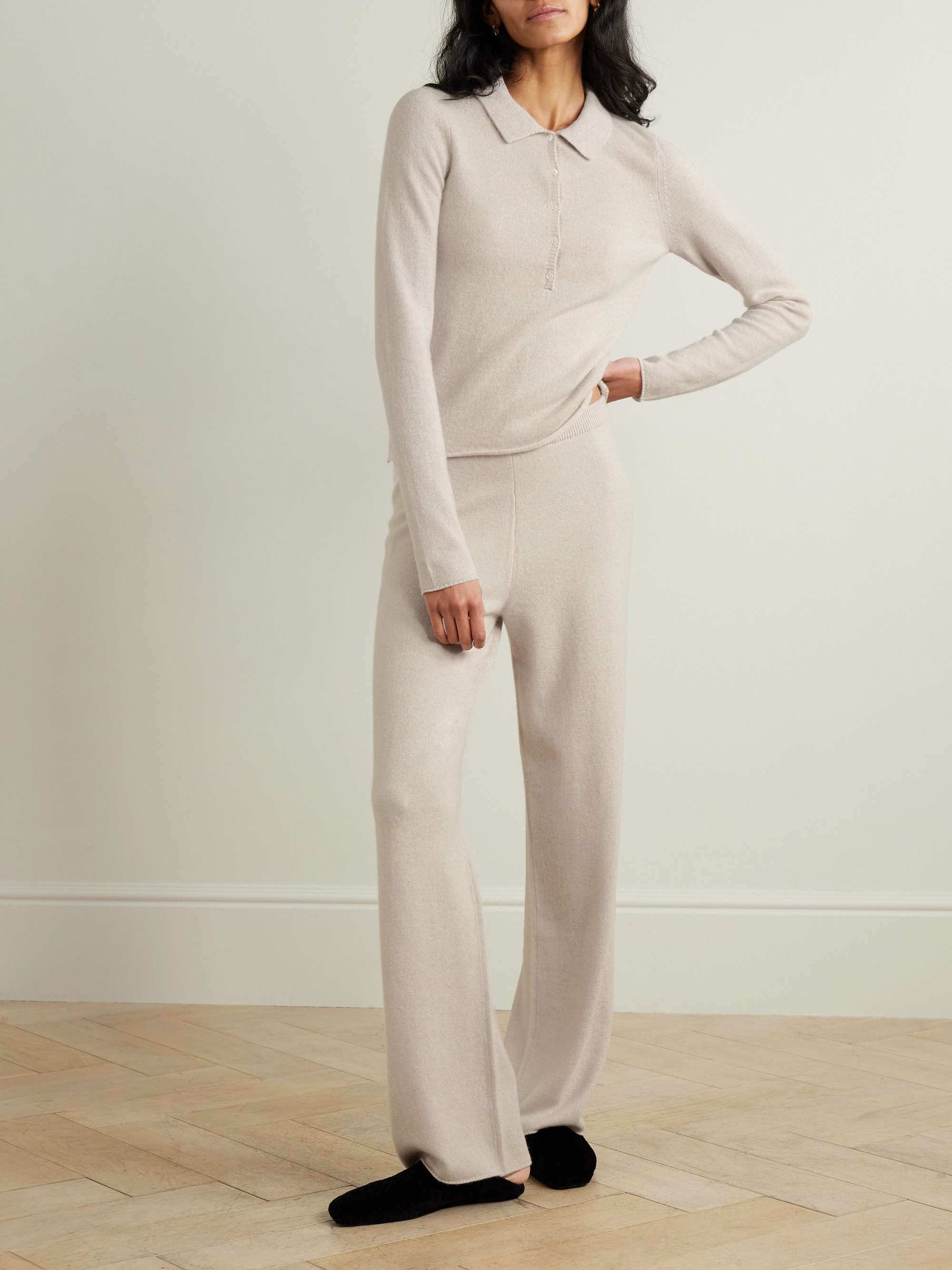 Payton cashmere wide-leg pants view