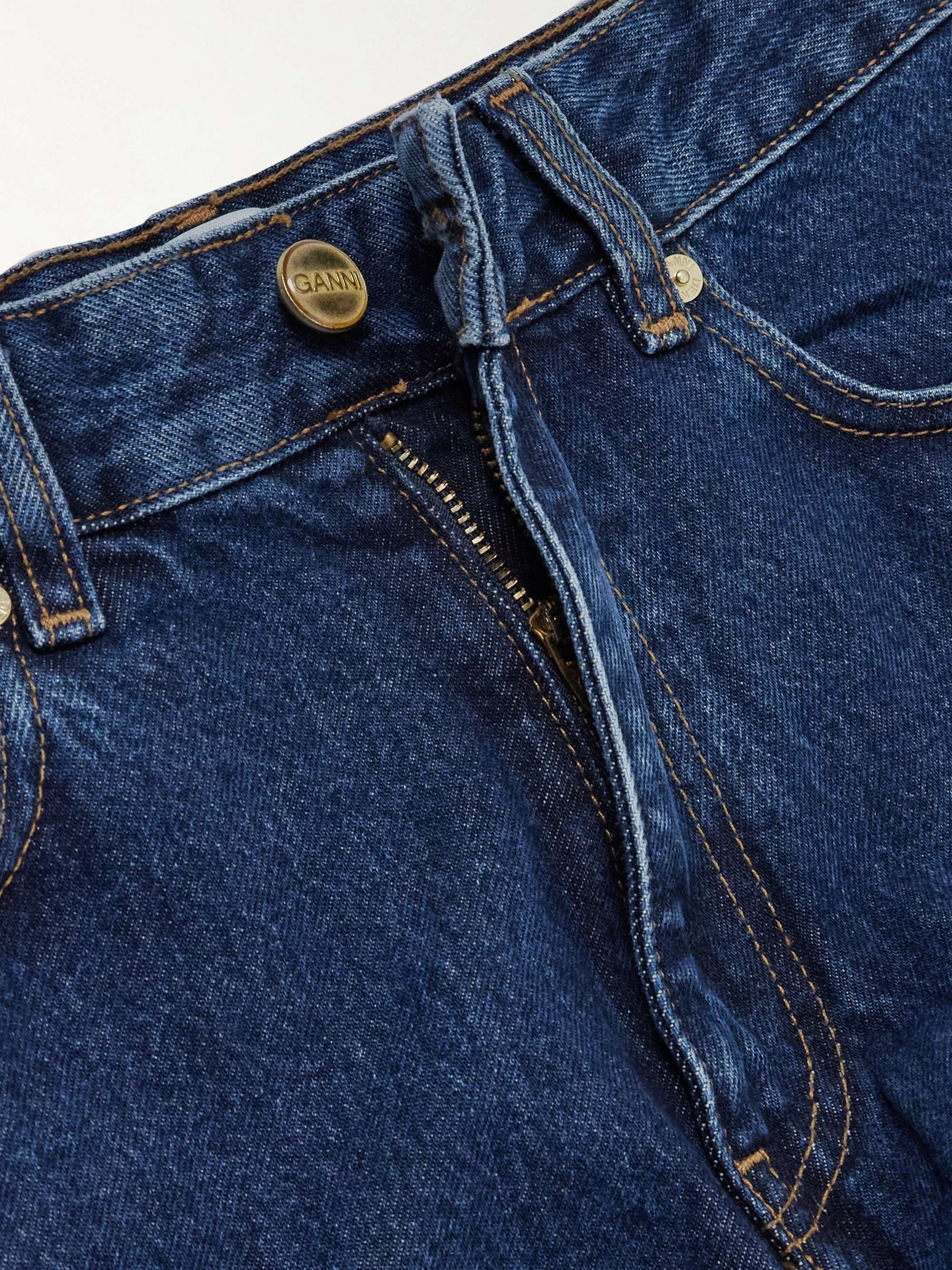 High-rise tapered organic jeans view