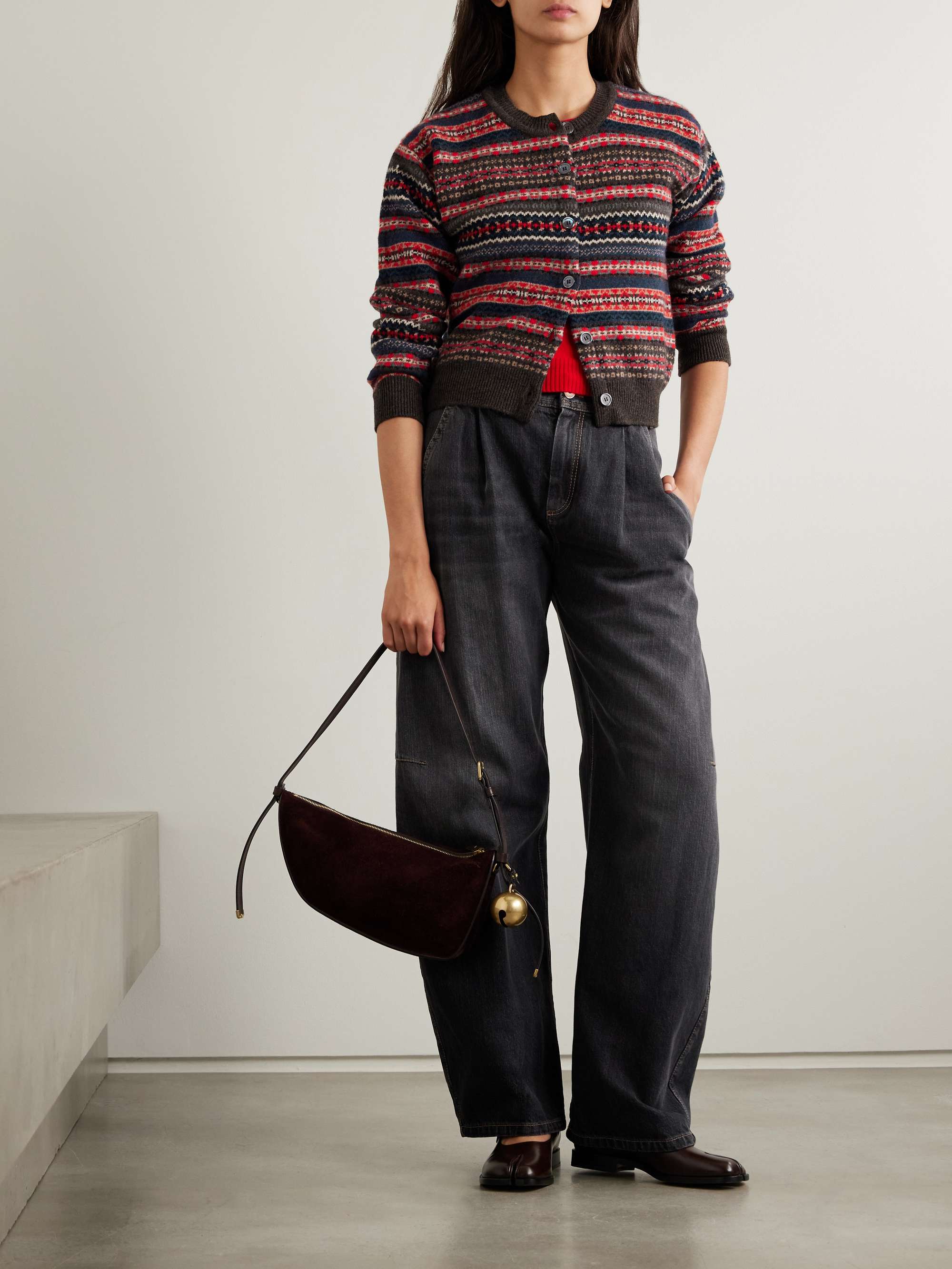 Fair Isle wool cardigan view