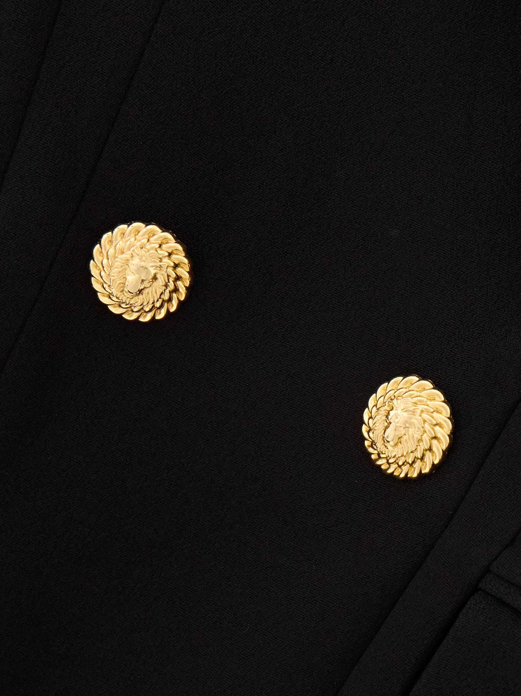 Button-embellished cotton-twill mini dress view