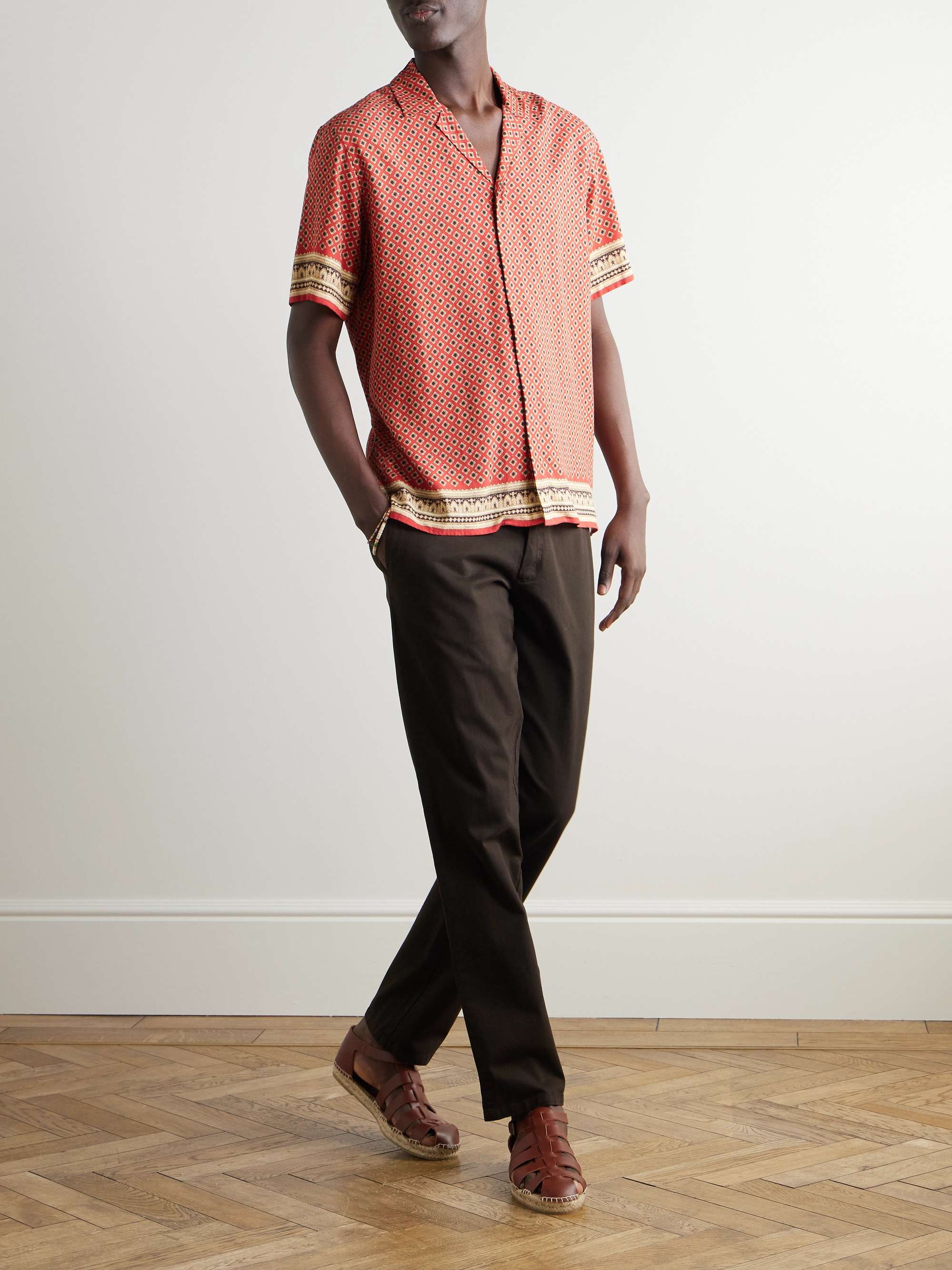 Maitan Camp-Collar Printed Woven Shirt view