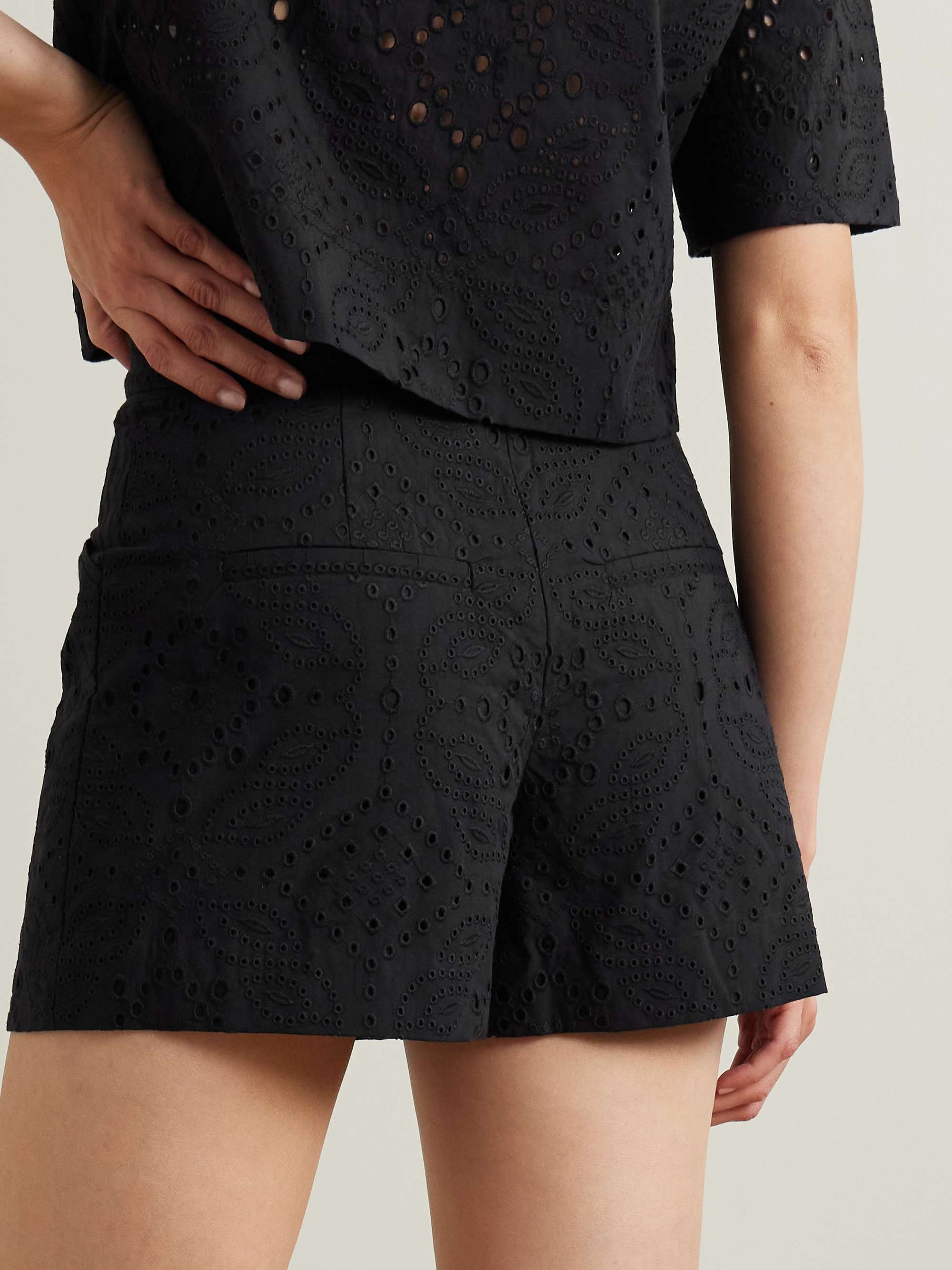 Fabian broderie anglaise cotton shorts view