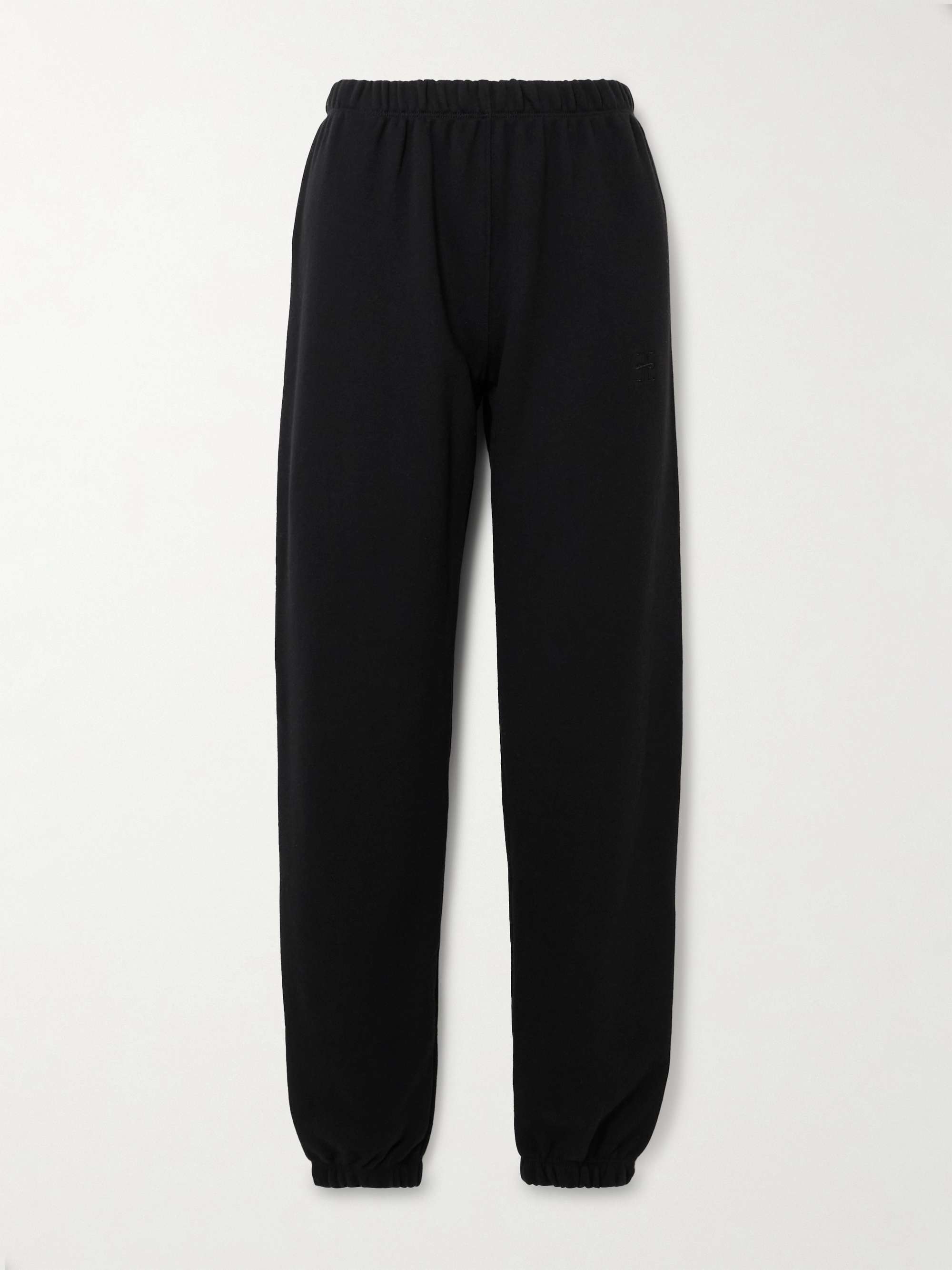 Cotton and modal-blend jersey tapered track pants view