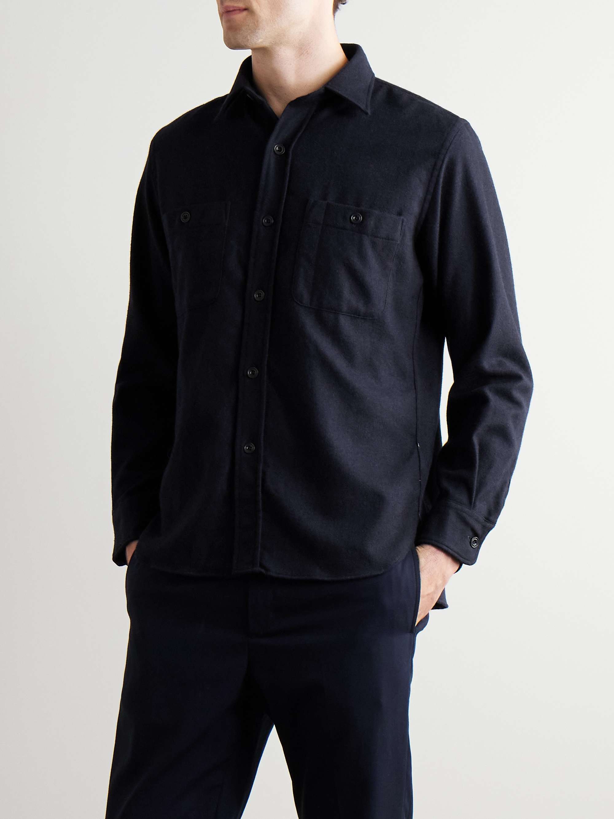 Percey Wool-Blend Flannel Shirt view