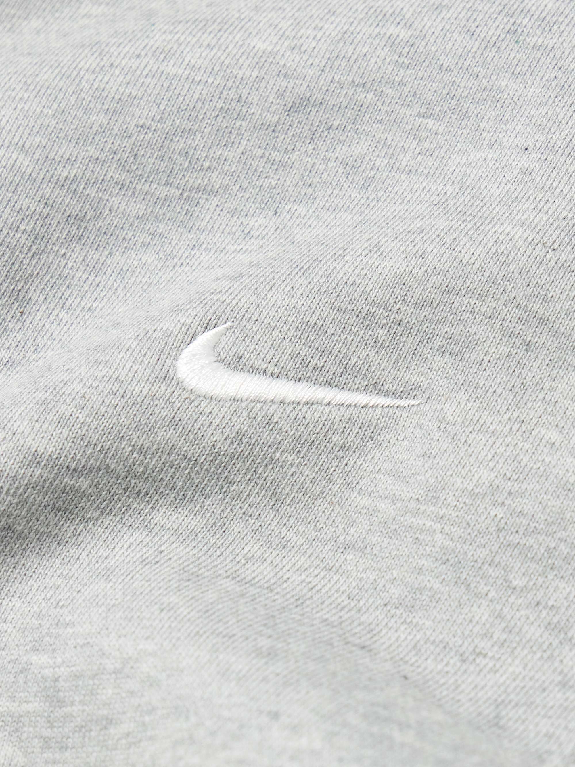 Straight-Leg Logo-Embroidered Cotton-Blend Jersey Sweatpants view