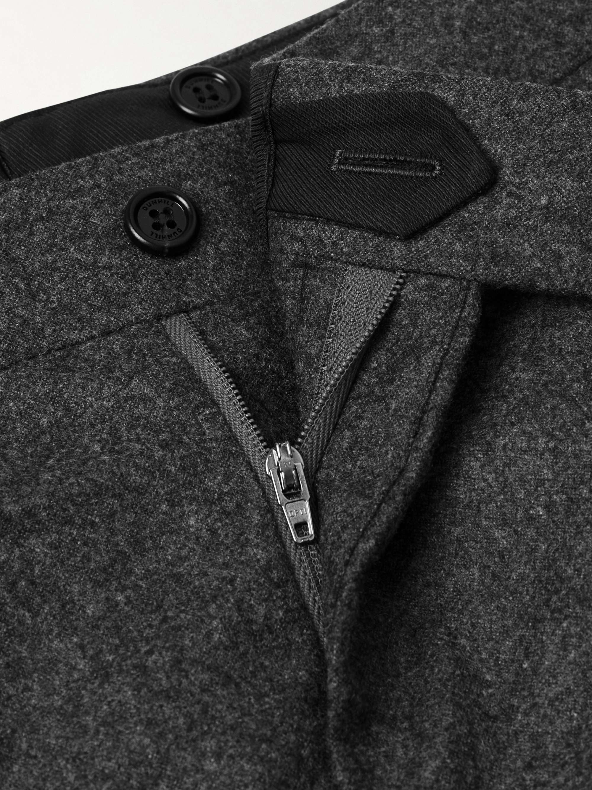 Pleated Wool and Cashmere-Blend Flannel Suit Trousers view
