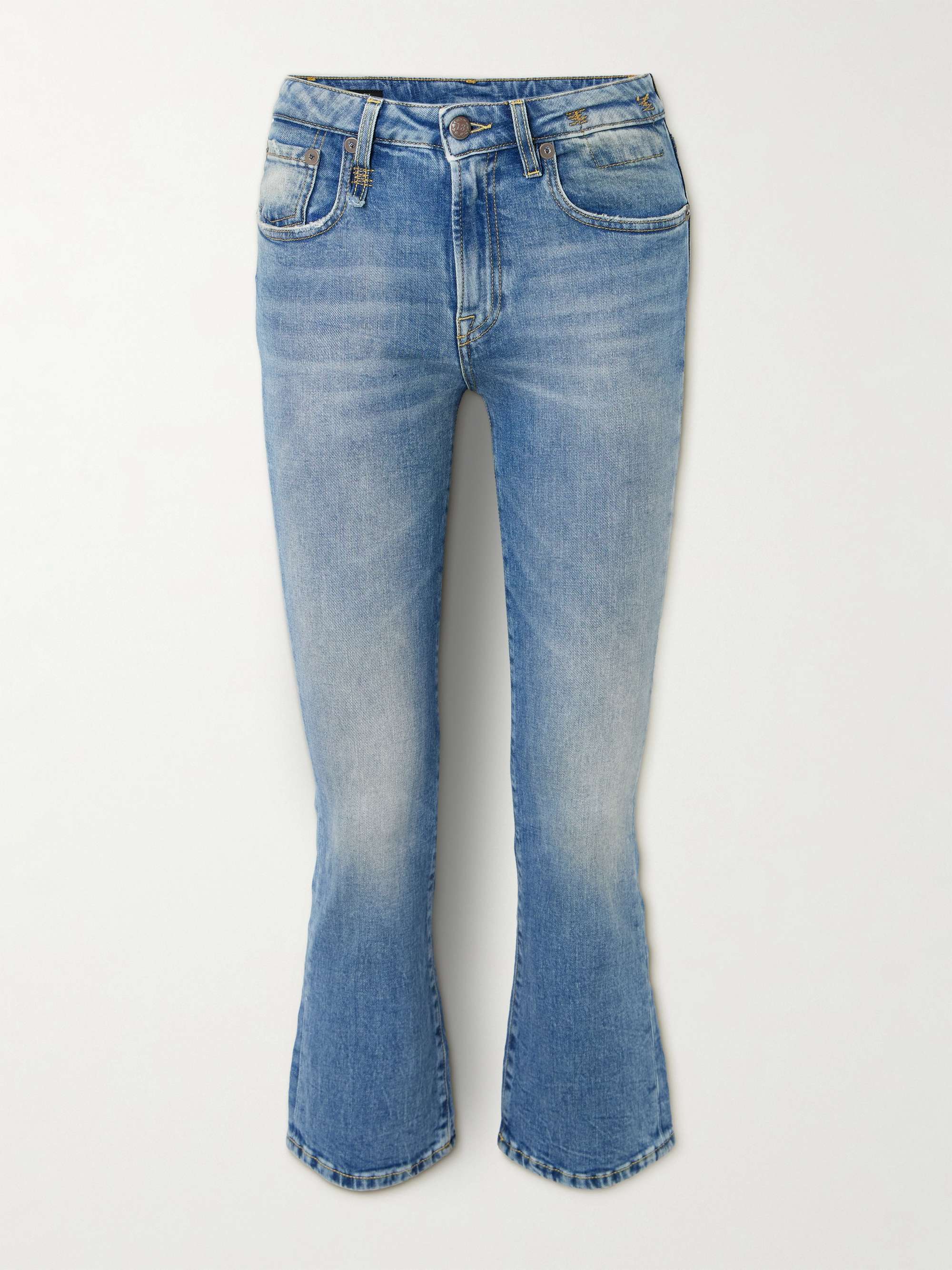 Kick Fit cropped mid-rise flared jeans view