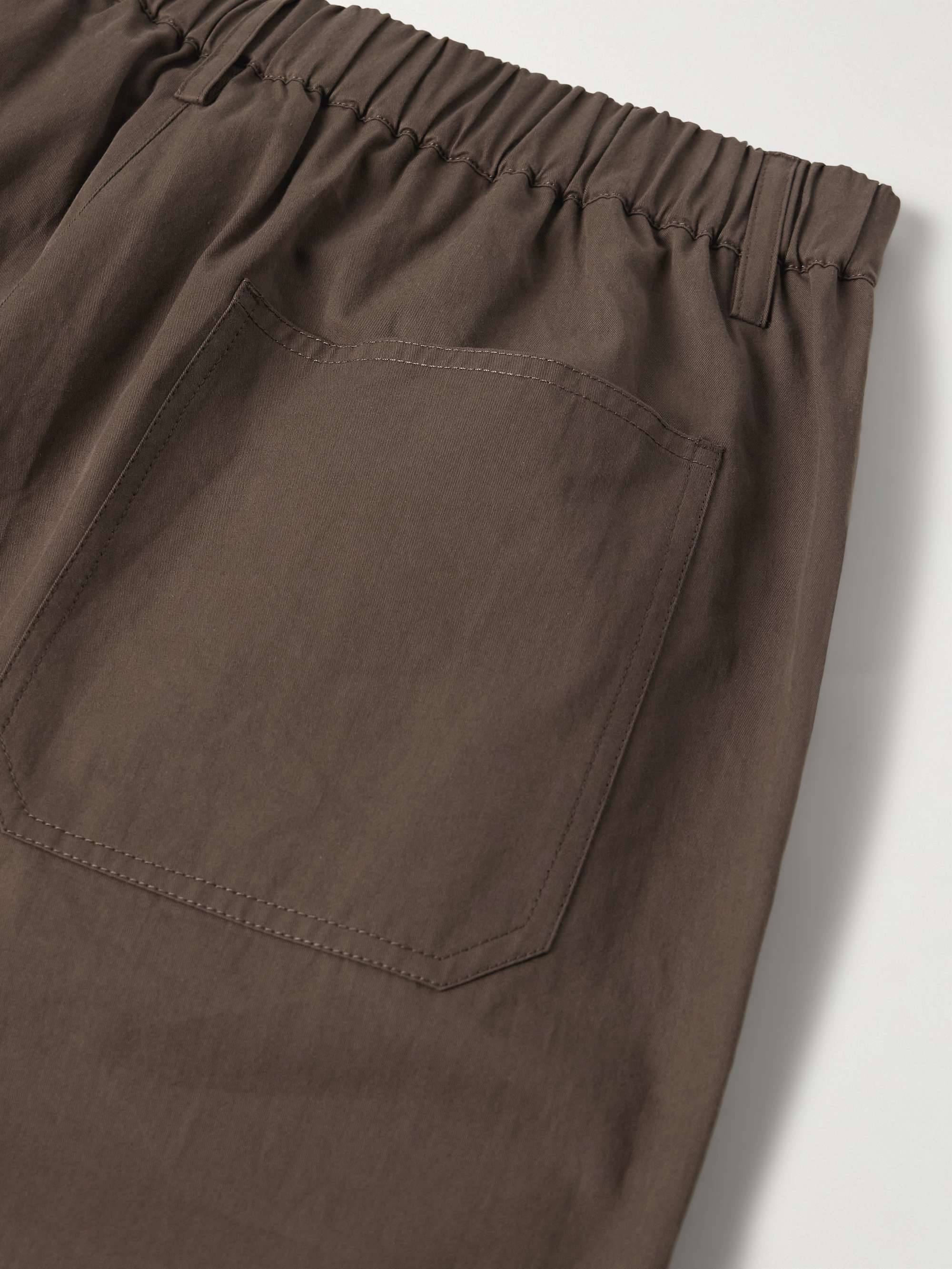Easy Straight-Leg Cotton-Twill Trousers view