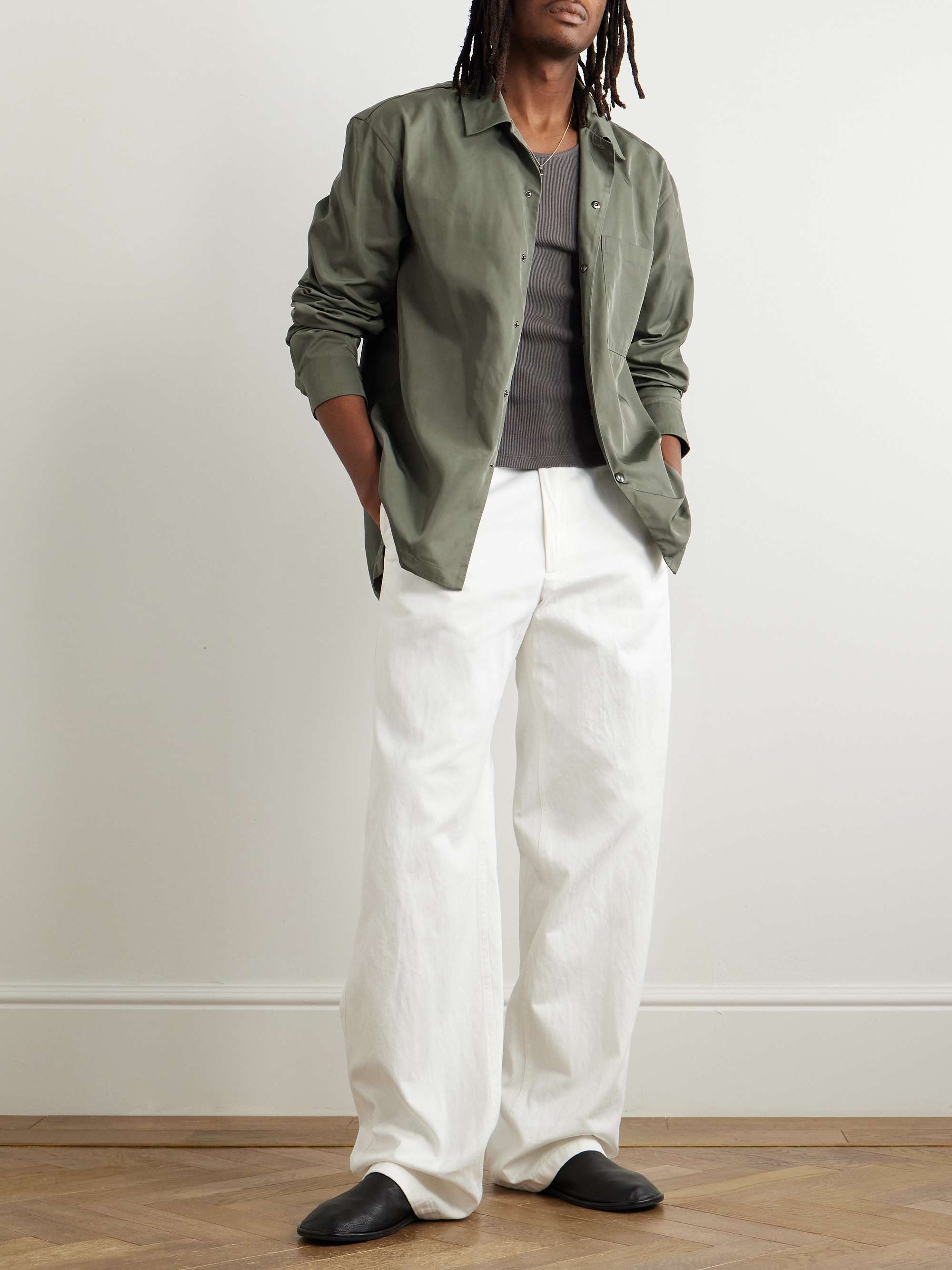 Camp-Collar Shell Shirt view