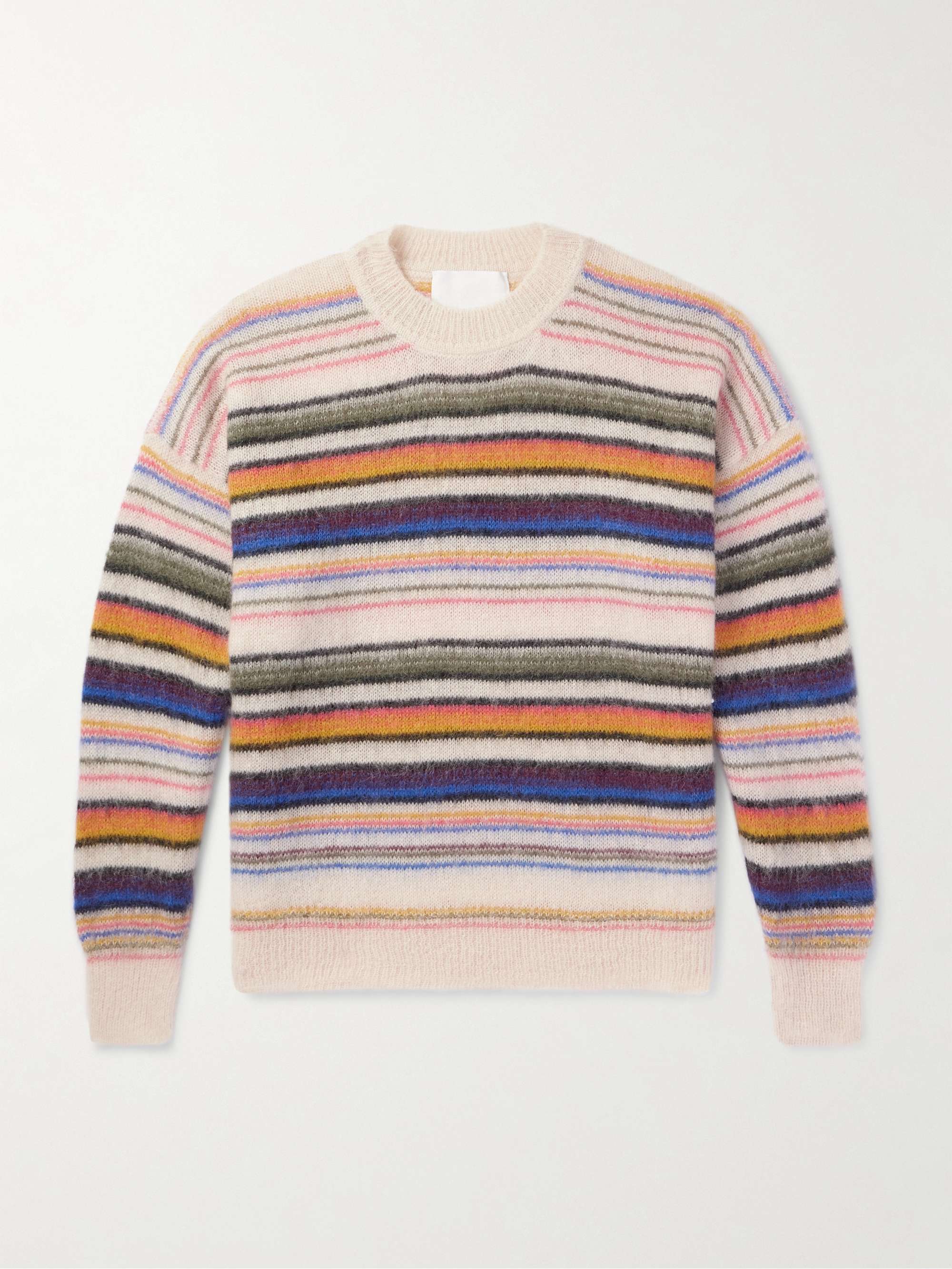 Drusselh Striped Mohair-Blend Sweater view