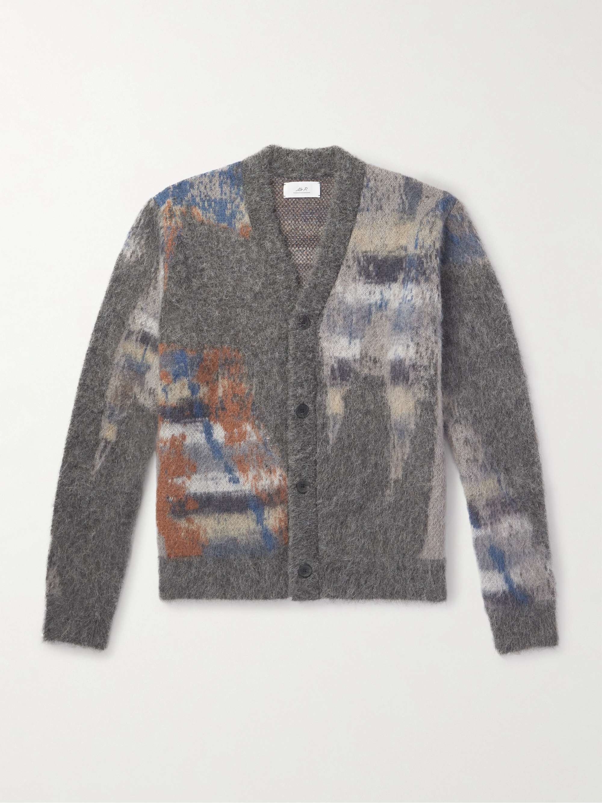 Brushed Jacquard-Knit Cardigan view