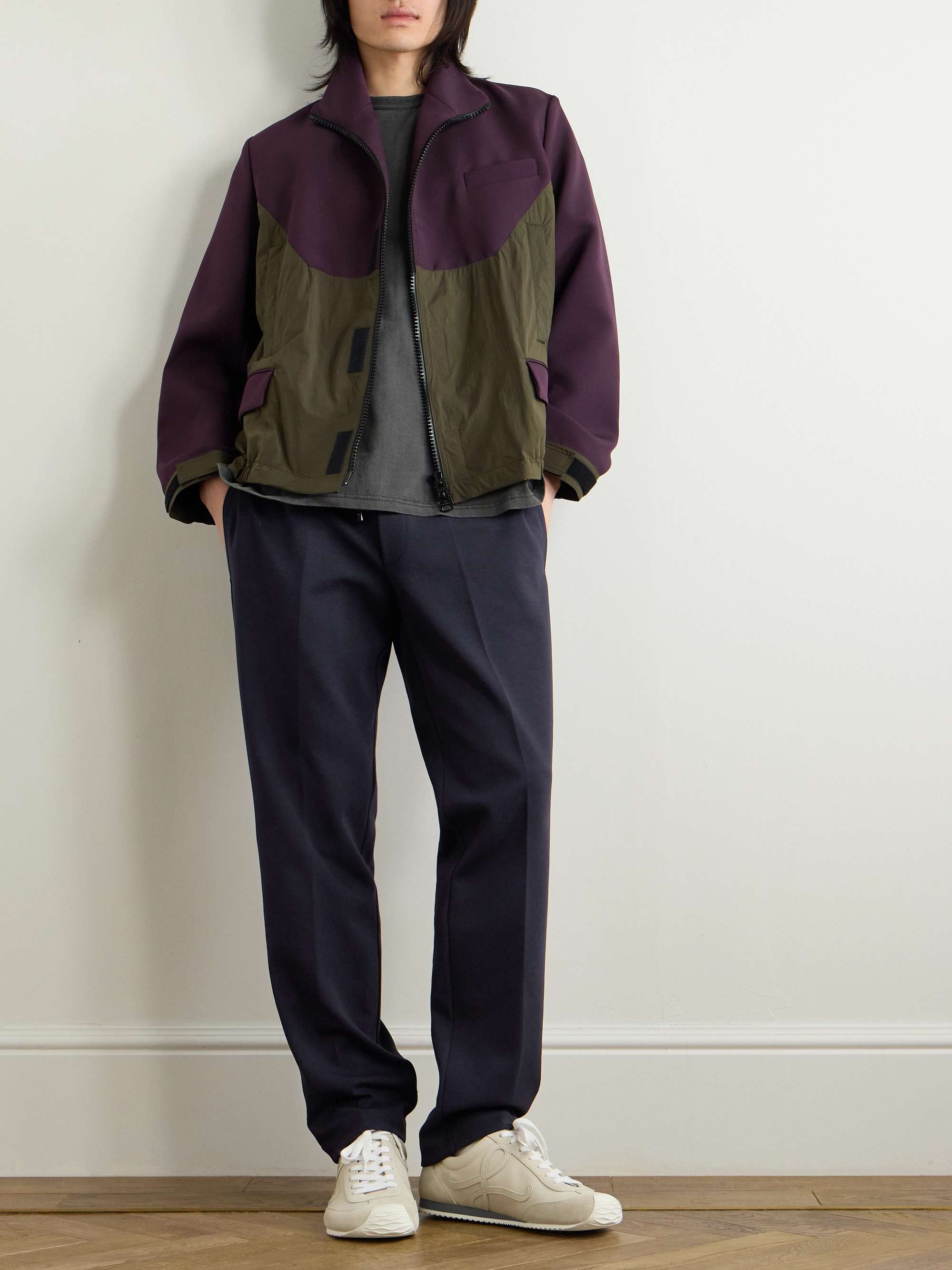 Straight-Leg Logo-Appliquéd Cotton-Blend Jersey Sweatpants view