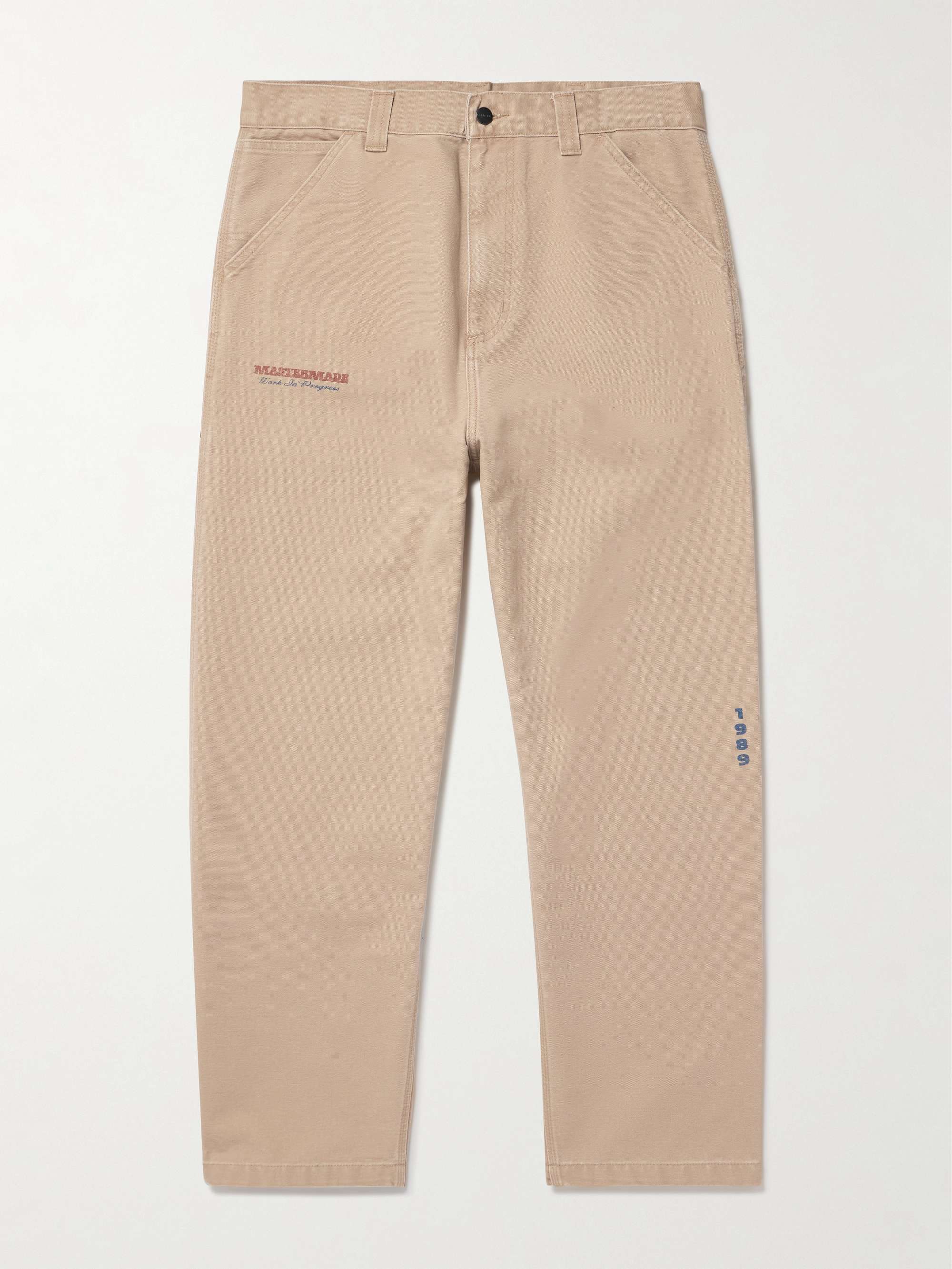 OG Single Knee Printed Straight-Leg Organic Cotton-Canvas Trousers view